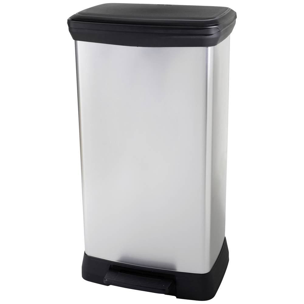 Curver Mülleimer DECO Bin METALLIC'S DUO mit Pedal, metallic 254620