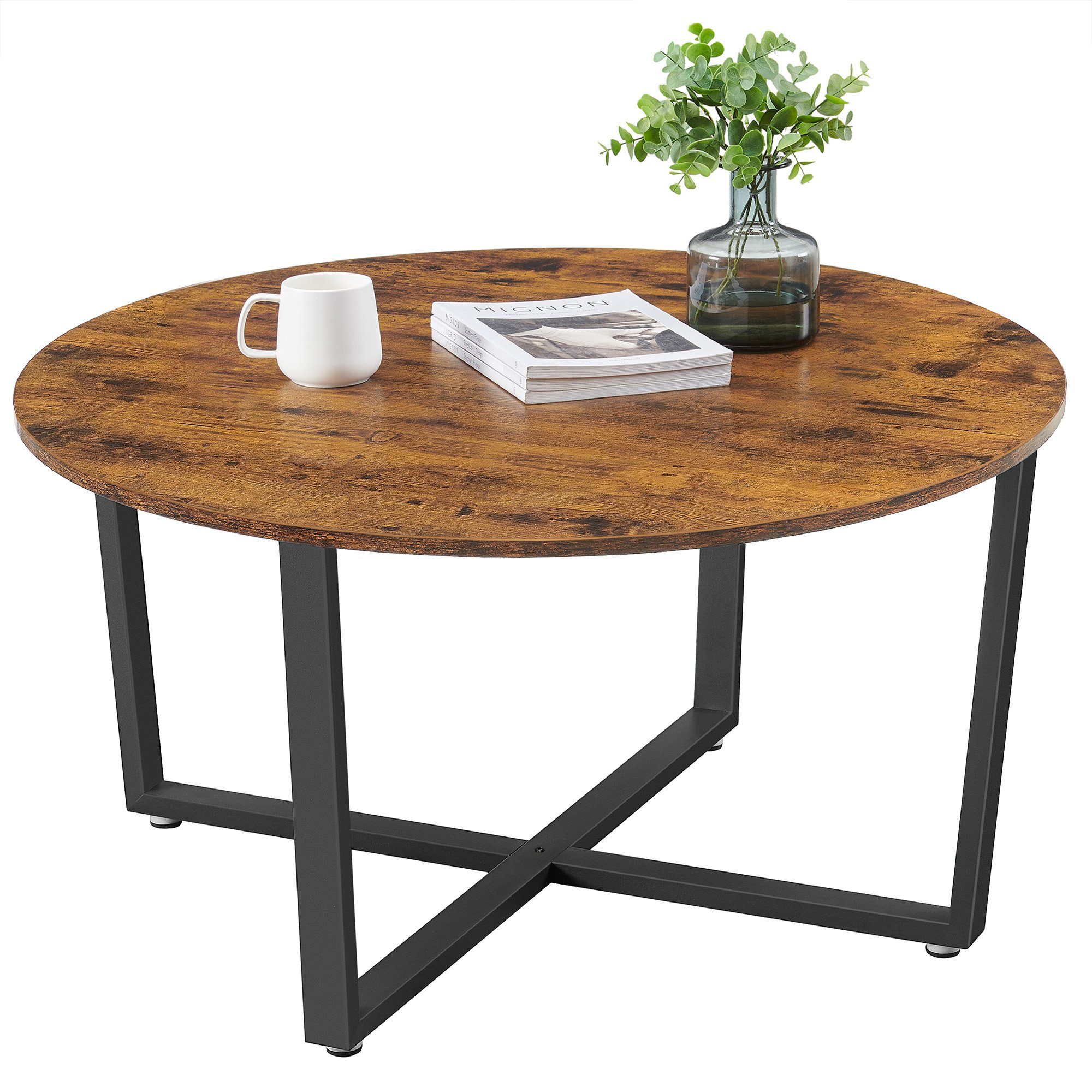 VASAGLE Couchtisch, Kaffeetisch, Ø88 x 47 cm, für Wohnzimmer günstig online kaufen