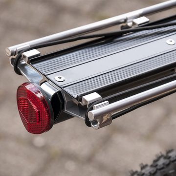 MidGard Fahrrad-Gepäckträger für Sattelstütze aus Aluminium, mit Reflektor für E-Bike MTB Rennrad