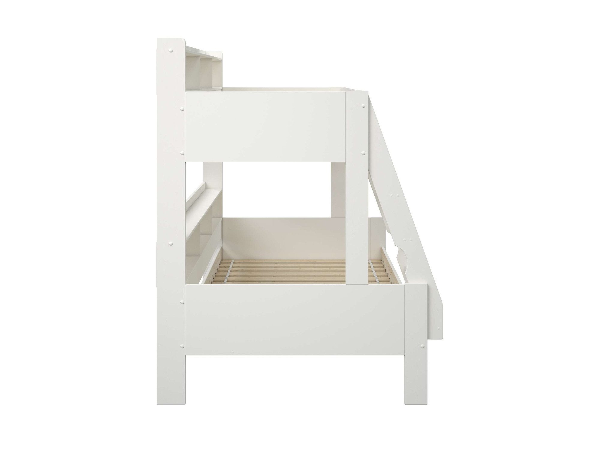 OTTO home Etagenbett Jaime II, Stockbett, viel Stauraum, mit Regalen, Massivholz mit MDF (Oberes Bett 90x200cm, unteres Bett 120x200cm), breite Liegefläche unte – Bild 5 von 5