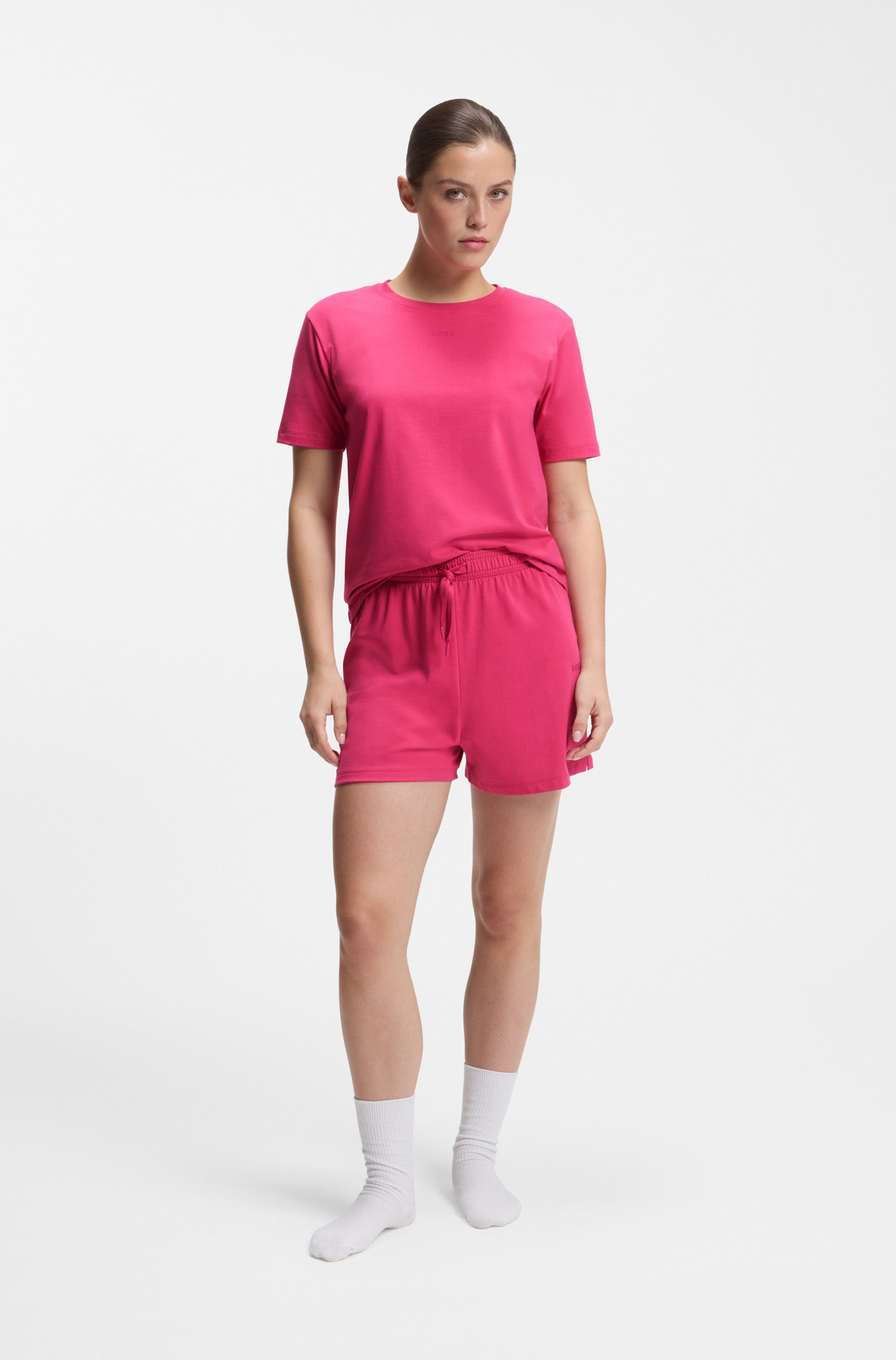 BOSS T-Shirt CI_T-Shirt mit BOSS Logo-Schriftzug & Label