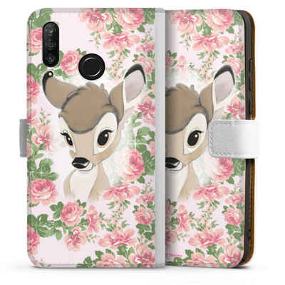 DeinDesign Handyhülle Bambi Disney Offizielles Lizenzprodukt Bambi Flower Child, Huawei P30 Lite Premium Hülle Handy Flip Case Wallet Cover