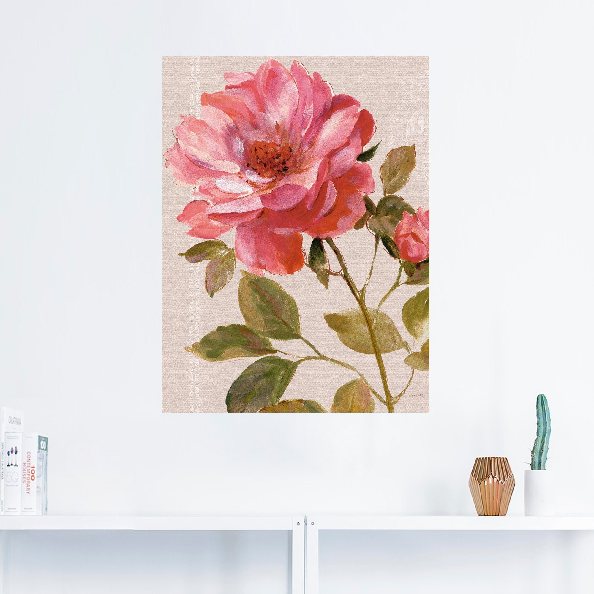 versch. oder Wandbild St), Blumen Harmonische Rosen, Poster Artland Wandaufkleber (1 als in Größen Leinwandbild,