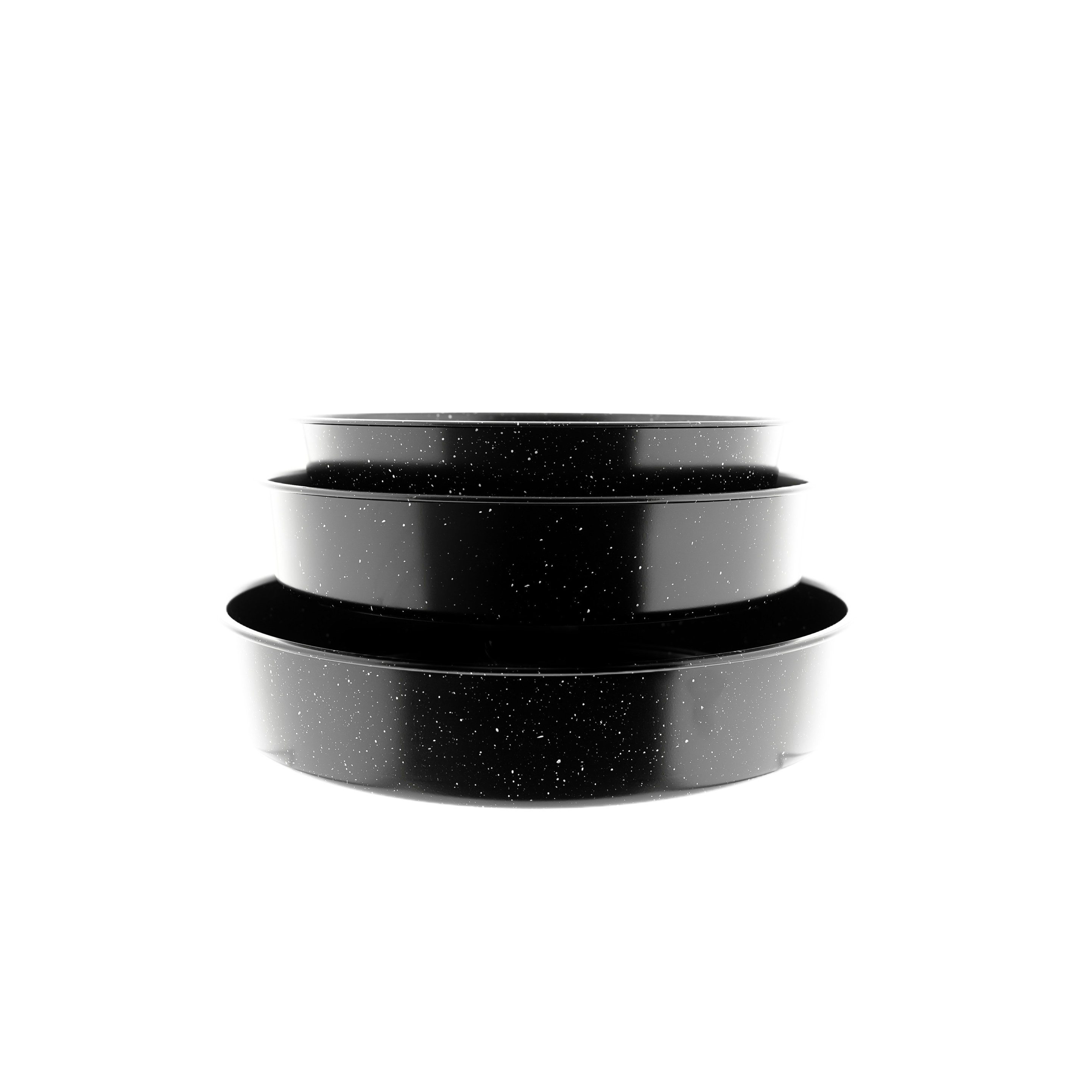 Almina Backblech 3er Set in Schwarz Backofenblech Tepsi aus Granit Ø28/Ø32/Ø36 cm, (3-St) – Bild 4 von 5