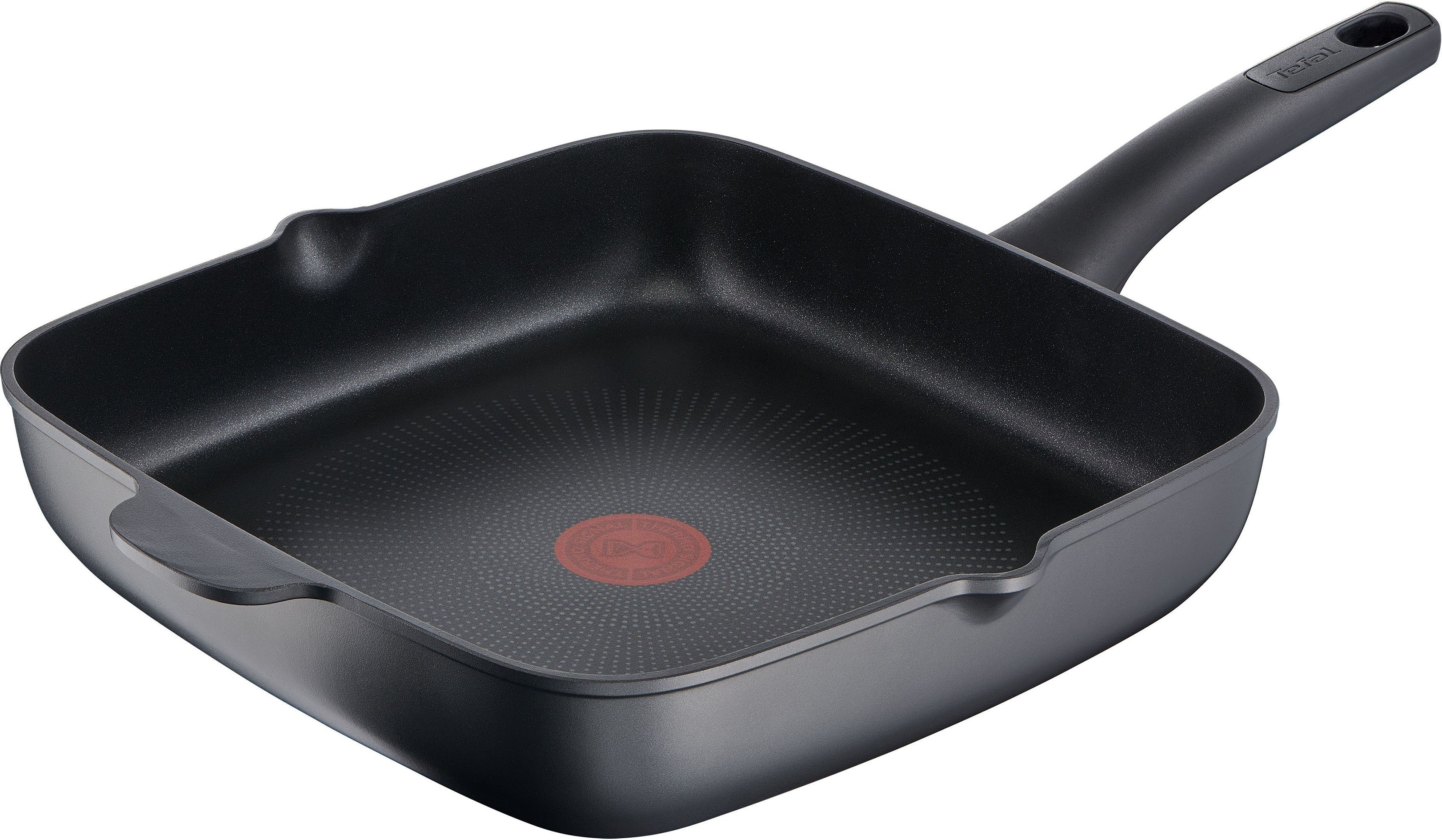 Tefal Bratpfanne E23540 Ultimate Viereck-Bratpfanne, Aluminiumguss (1-tlg), Aluminium,Antihaft,Thermo-Signal,Viereckig,alle Herdarten Induktion | Bratpfannen