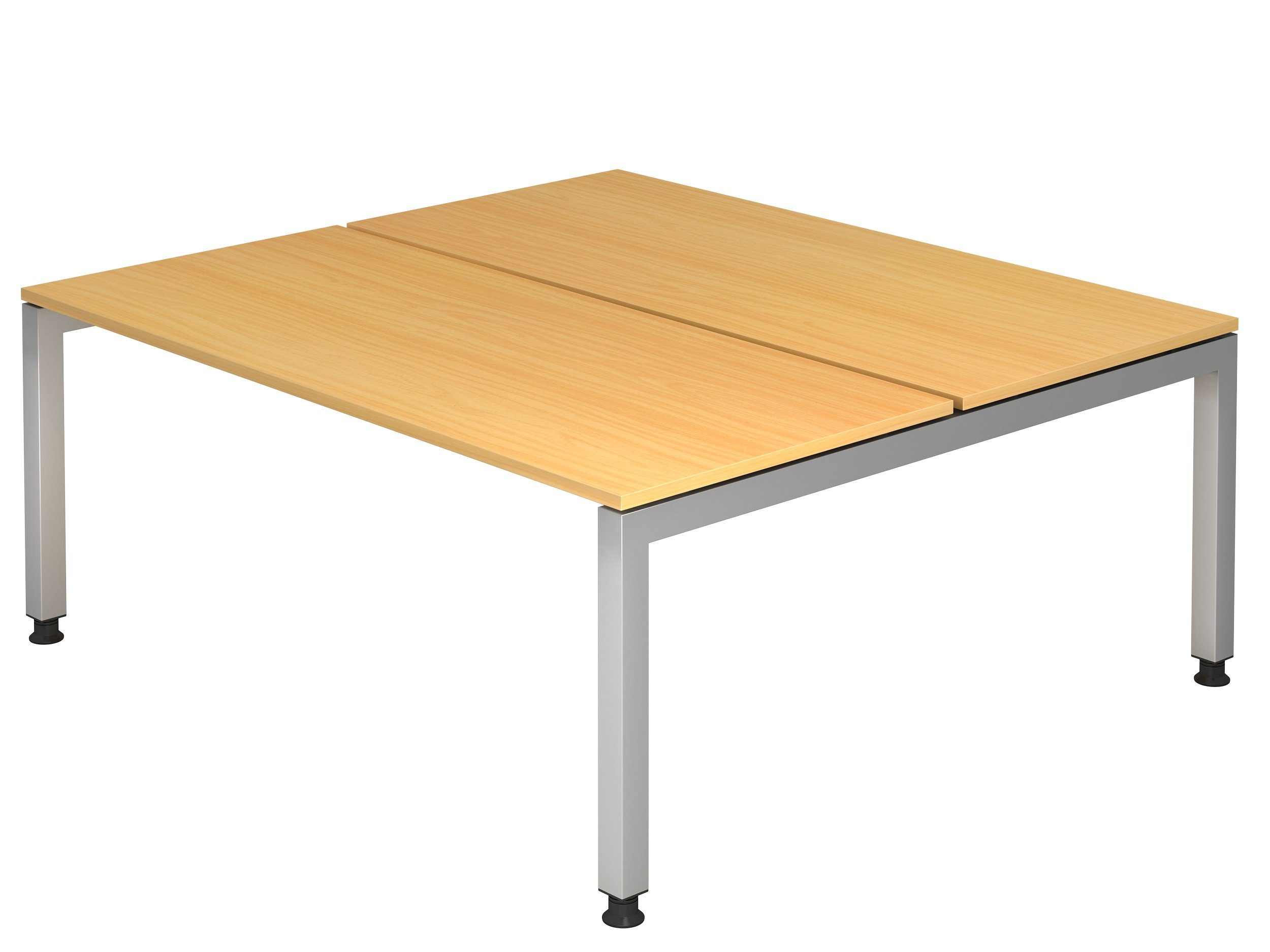 bümö Schreibtisch Teamschreibtisch JD, Rechteck: 180 x 162,5 cm - Dekor: Buche | Schreibtische