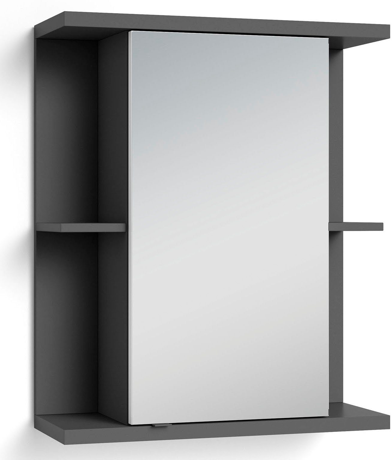 byLIVING Spiegelschrank Nebraska Breite 60 cm, mit großer Spiegeltür und viel Stauraum anthrazit | anthrazit matt | Spiegelschränke