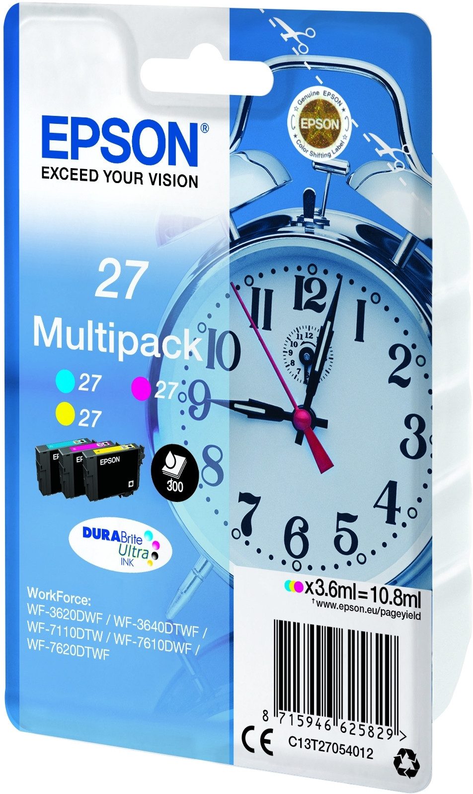 Epson Tintenpatrone Epson T2705 gelb/cyan/magenta (4 Stück) Nachfülltinte (x)