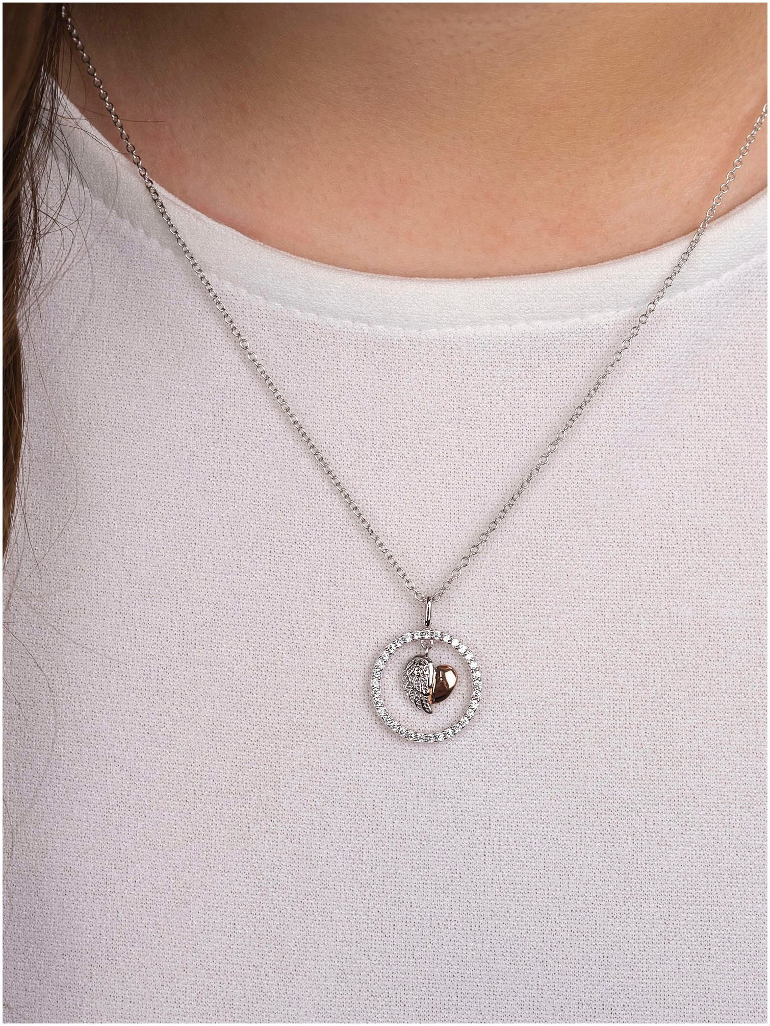 Engelsrufer Kette mit Anhänger Herzflügel, Made in Germany - mit Zirkonia ( günstig online kaufen