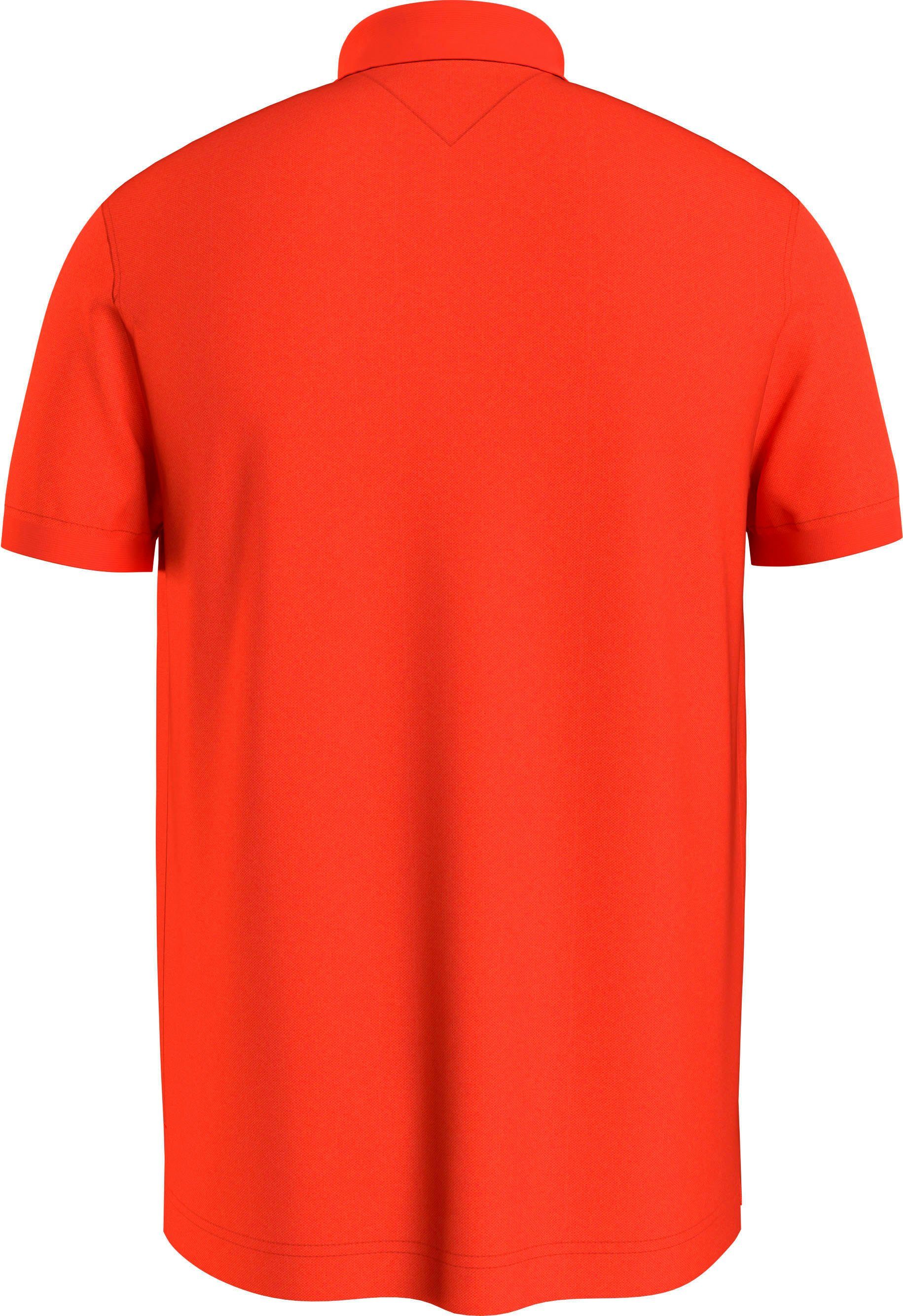 REGULAR Poloshirt POLO Kontraststreifen Orange Tommy innen mit am Deep Hilfiger Hilfiger 1985 Tommy Kragen