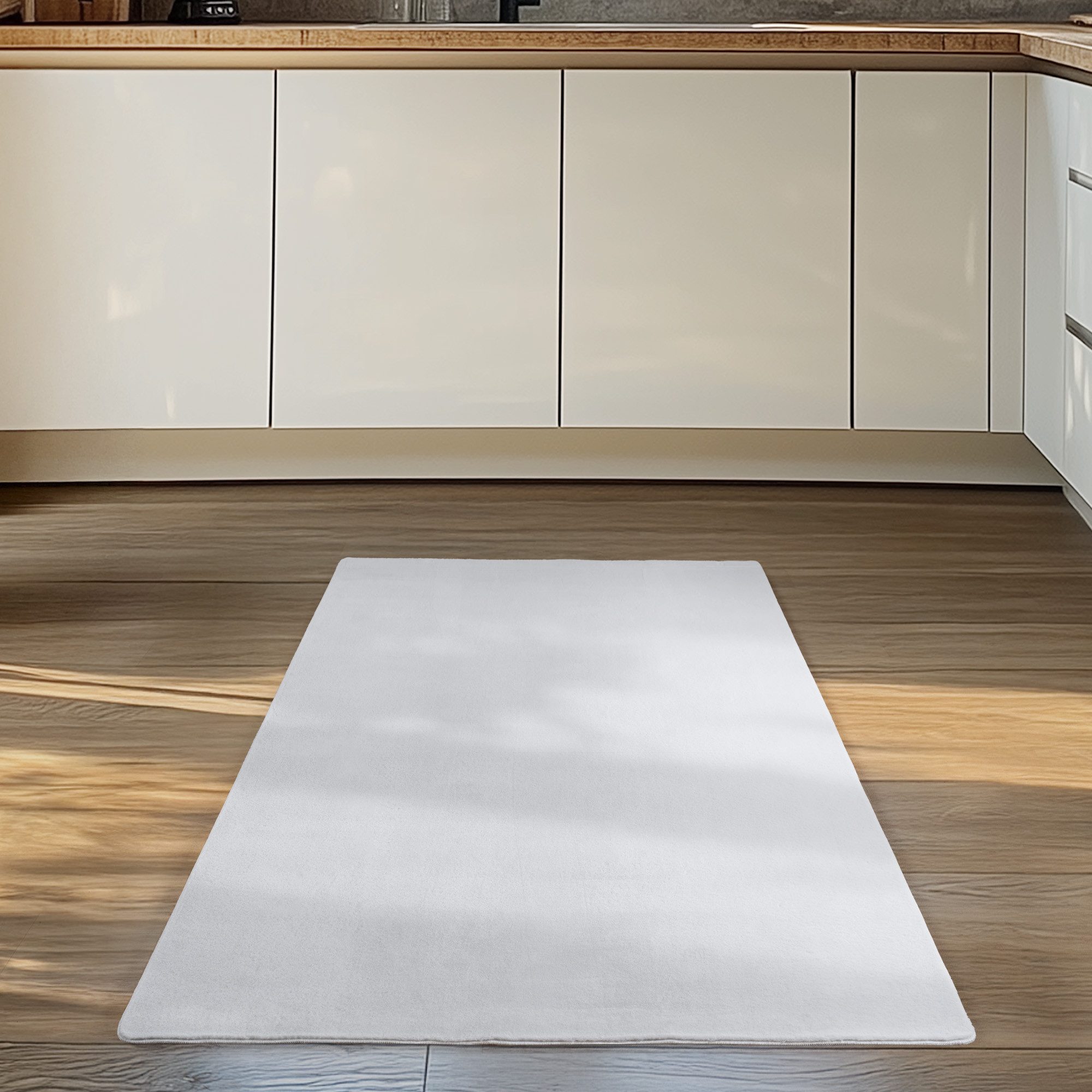 Carpettex Veloursteppich Unicolor - Einfarbig, Läufer, Höhe: 11 mm, Perfekt geeignet für Wohnzimmer, Schlafzimmer,Küche,Kinderzimmer