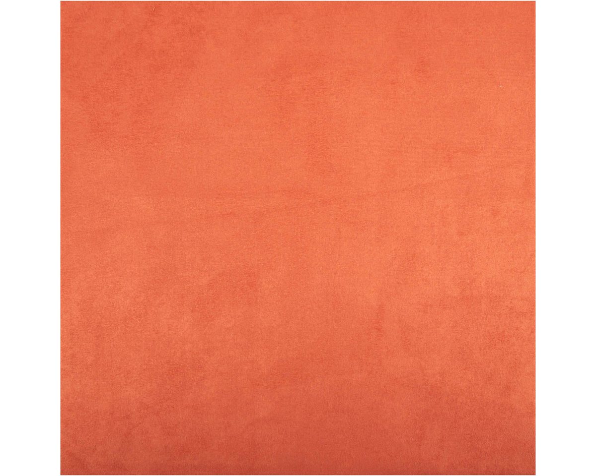 SCHÖNER LEBEN. Stoff Mikrofaser Polsterstoff Meterware uni terracotta 140cm, pflegeleicht