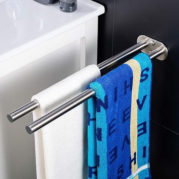 SOTOR Handtuchhaken Handtuchhalter Edelstahl, Wandmontierter Handtuchhalter, Badezimmer, (40cm), Zweiarmig Wandmontage Badezimmer handtuchhalter