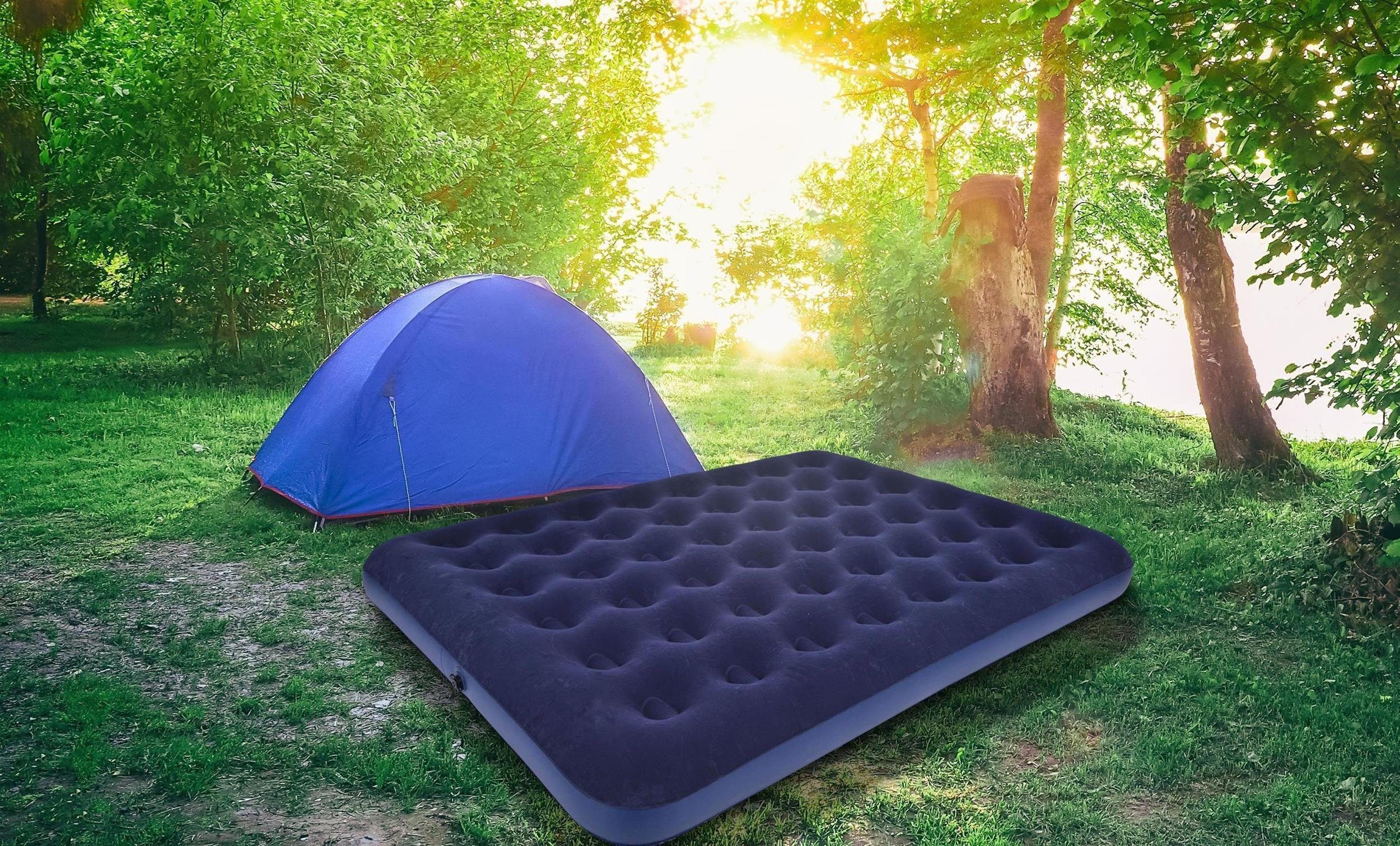 (Luftmatratze Luftbett mit beflockter aufblasbar, Personen), Oberfläche 2 Avenli Gästebett für Campingbett