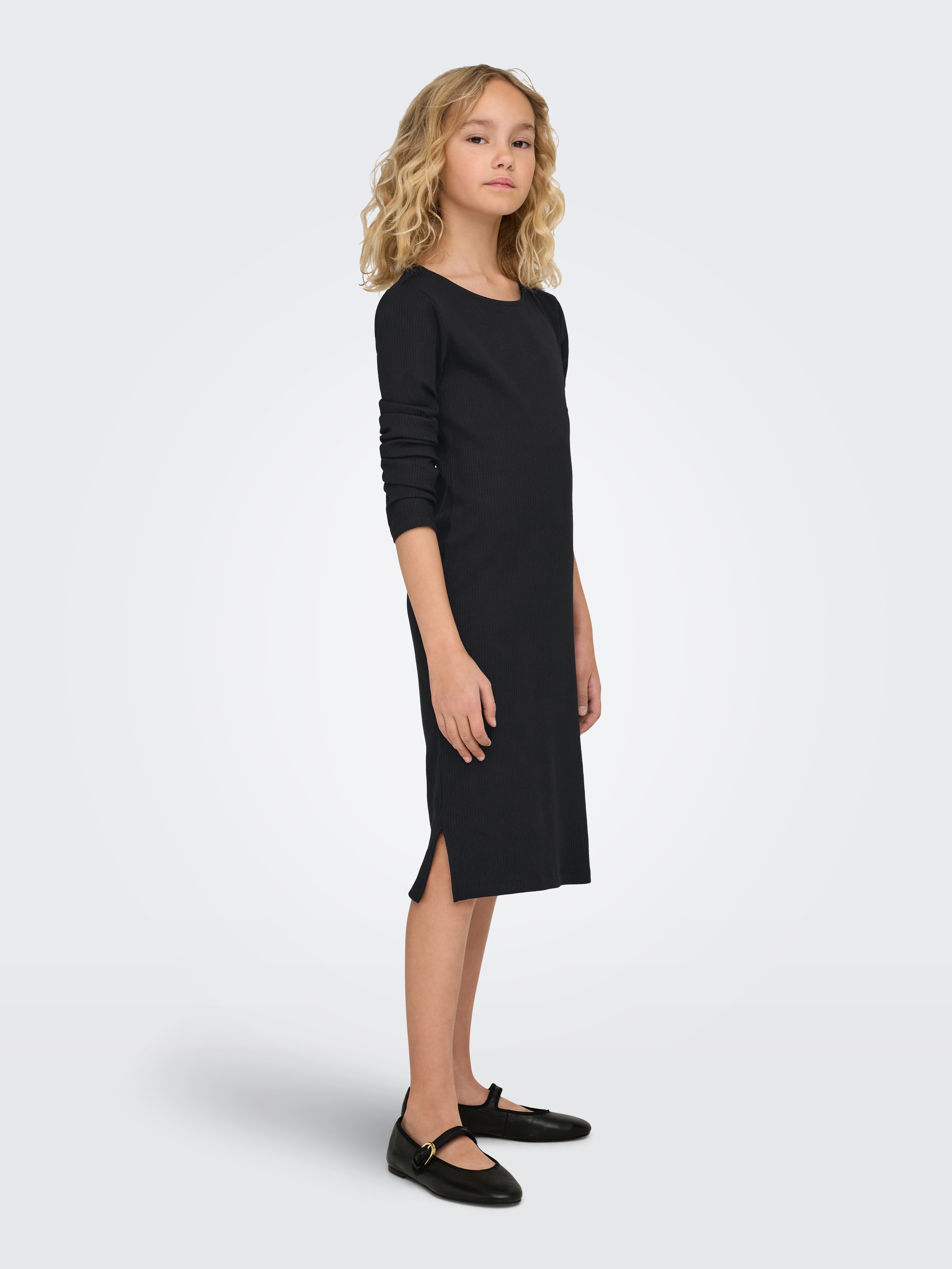 KIDS ONLY Jerseykleid KOGBELFAST LIFE L/S MIDI DRESS JRS NOOS Baumwollmischung, sehr figurbetont