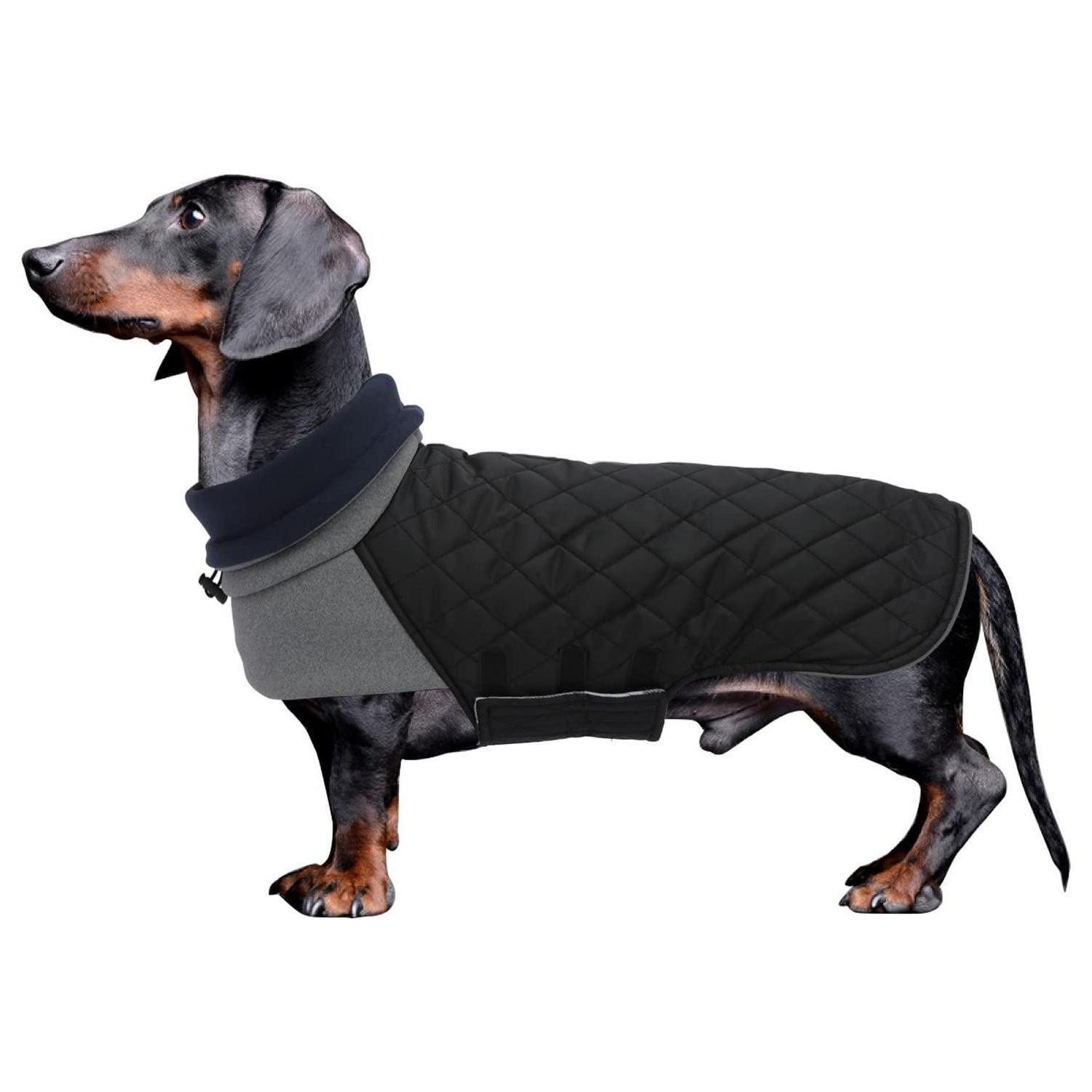 LuxusKollektion Hundemantel Hundemantel Dackel Winter S Schwarz