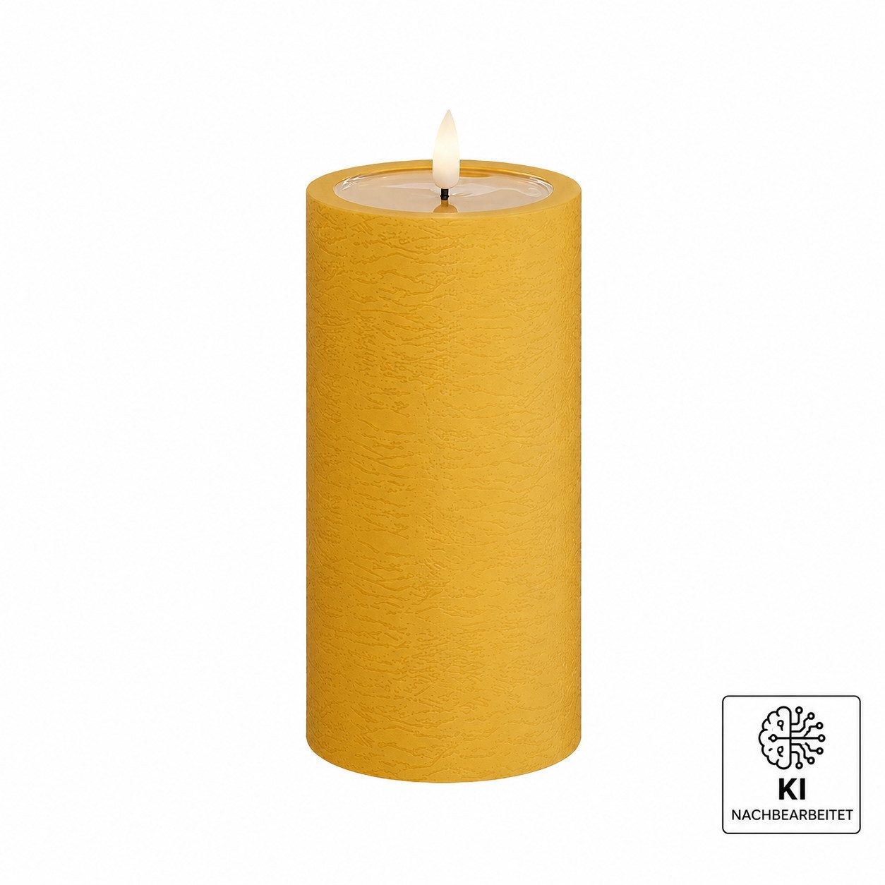 Deluxe Homeart LED-Kerze LED Stumpenkerze 12,5 cm curry von Deluxe / Unique Homeart Candle / Ke