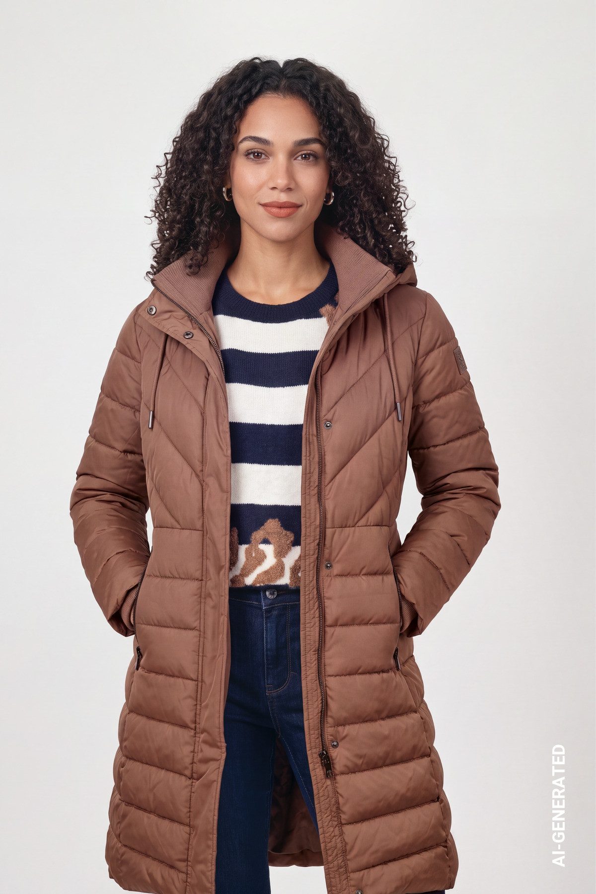 Monari Steppmantel Regular fit mit Kapuze
