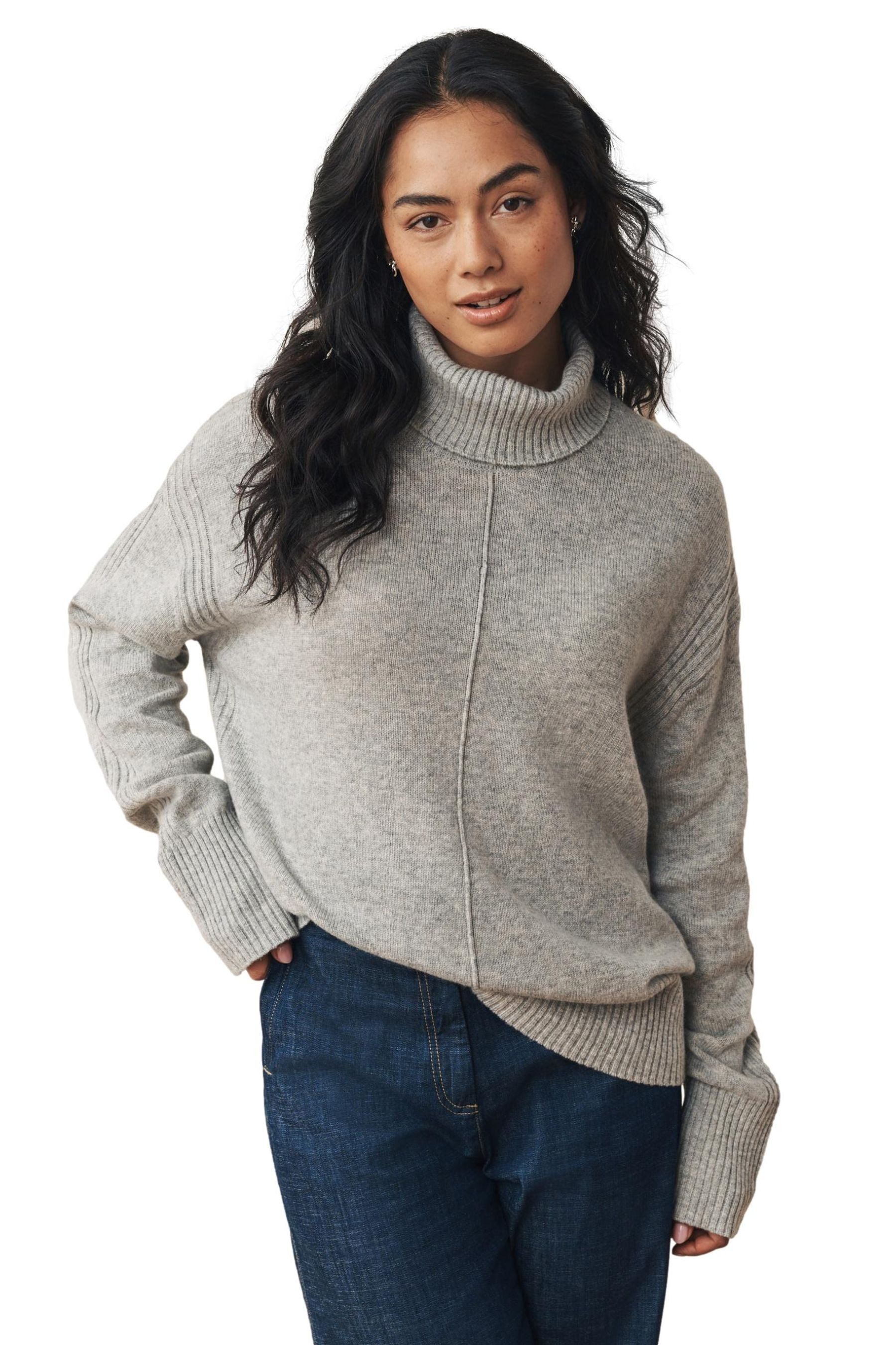 LAURA ASHLEY Strickpullover Laura Ashley Rolli aus Merinowolle und Kaschmir (1-tlg)
