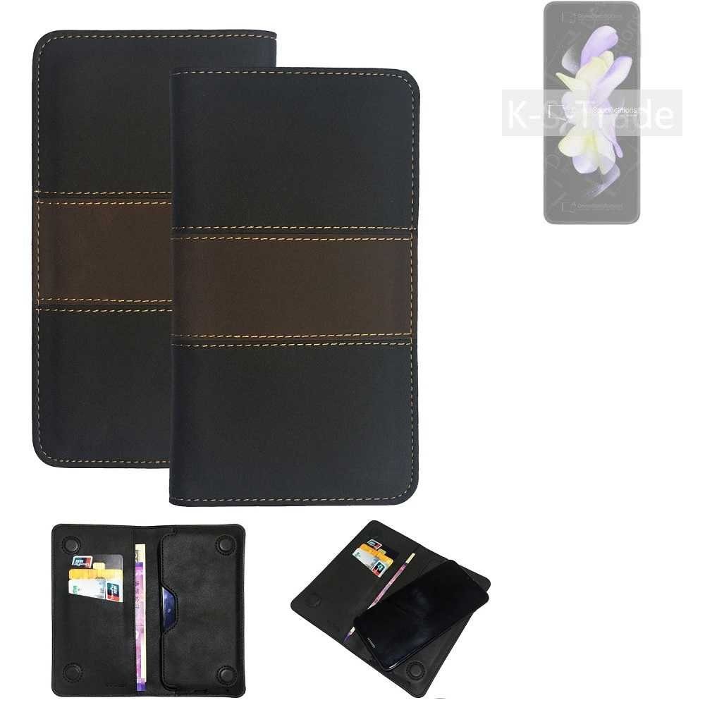 K-S-Trade Handyhülle für Samsung Galaxy Z Flip4, Hülle Handyhülle Schutzhülle Walletcase Bookstyle Tasche Schutz