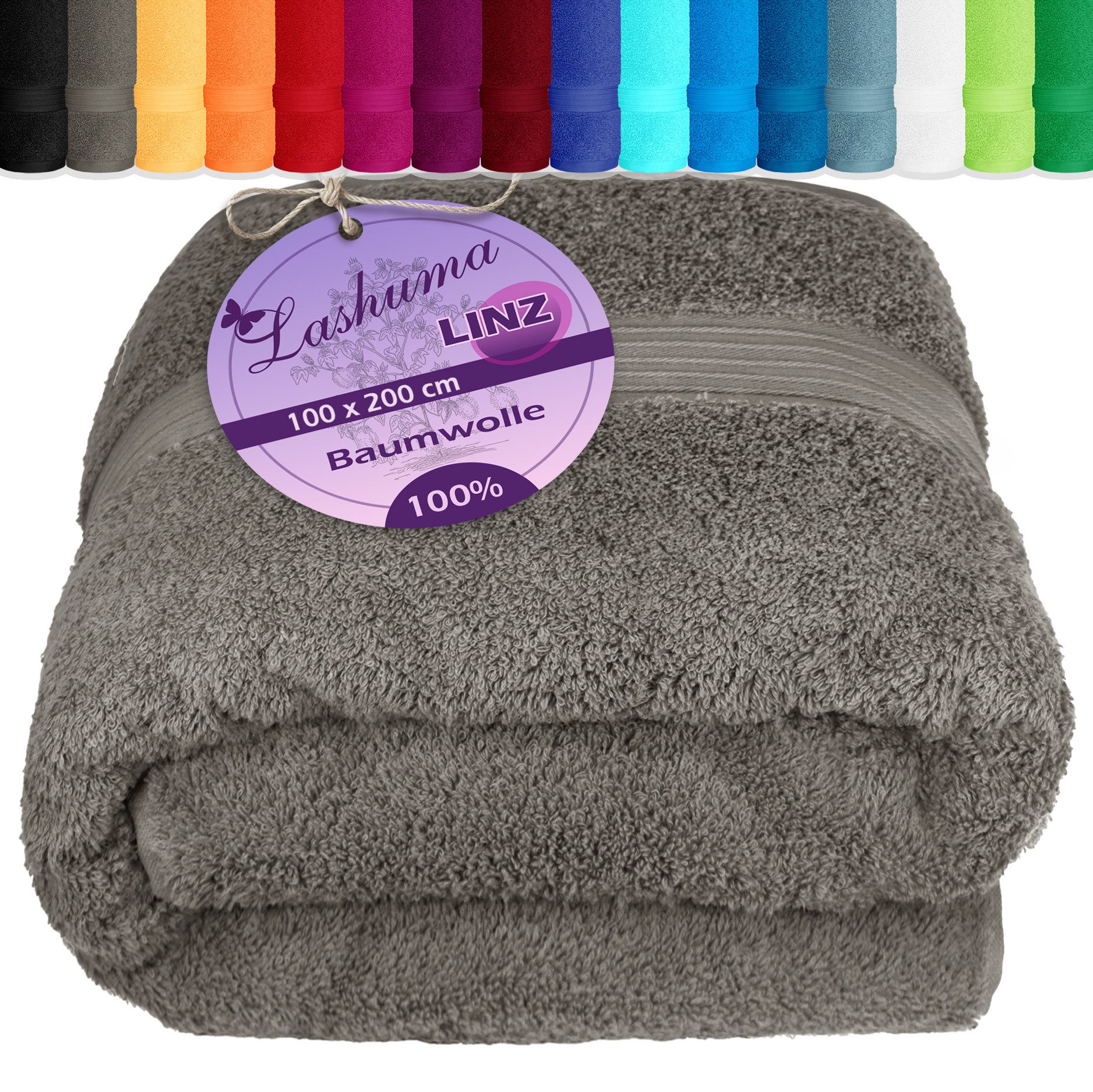Lashuma Saunatuch XXL Handtuch, Frottee (1-St), Badetuch Damen & Badehandtuch Herren 100x200 cm - Saunahandtuch 80x220