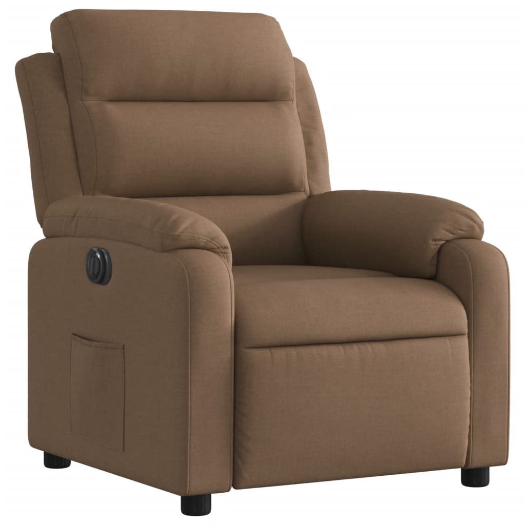 vidaXL Sessel Relaxsessel Elektrisch Braun Stoff günstig online kaufen