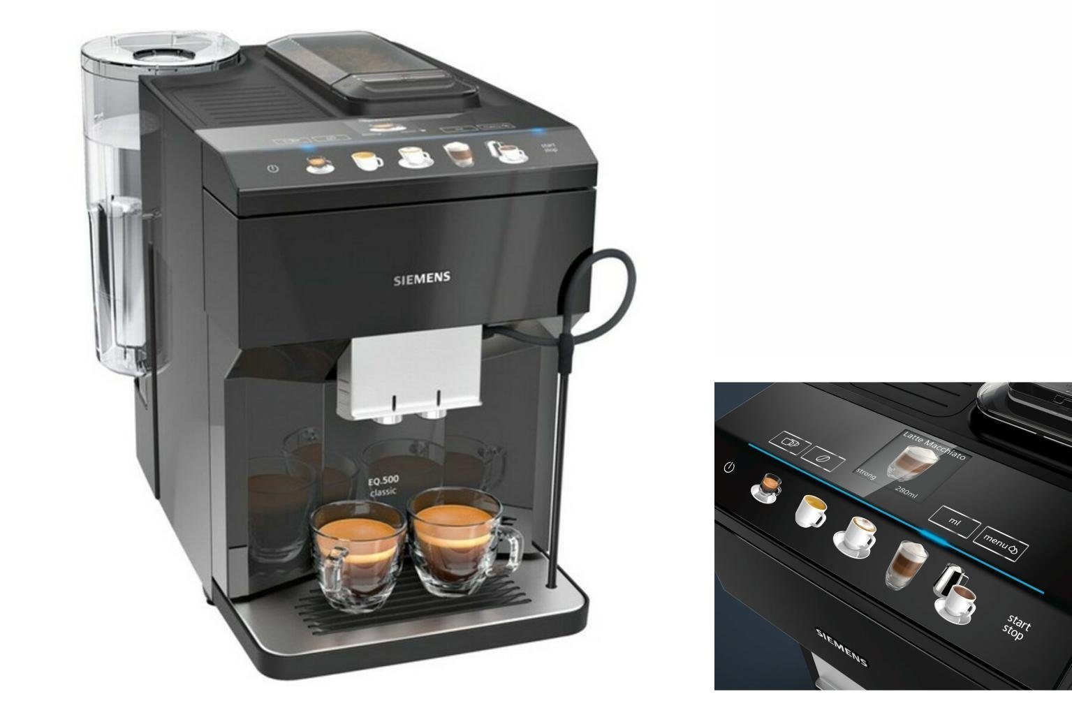 SIEMENS Kaffeevollautomat Superautomatische Kaffeemaschine Siemens AG TP503R09 Schwarz Graphit 1
