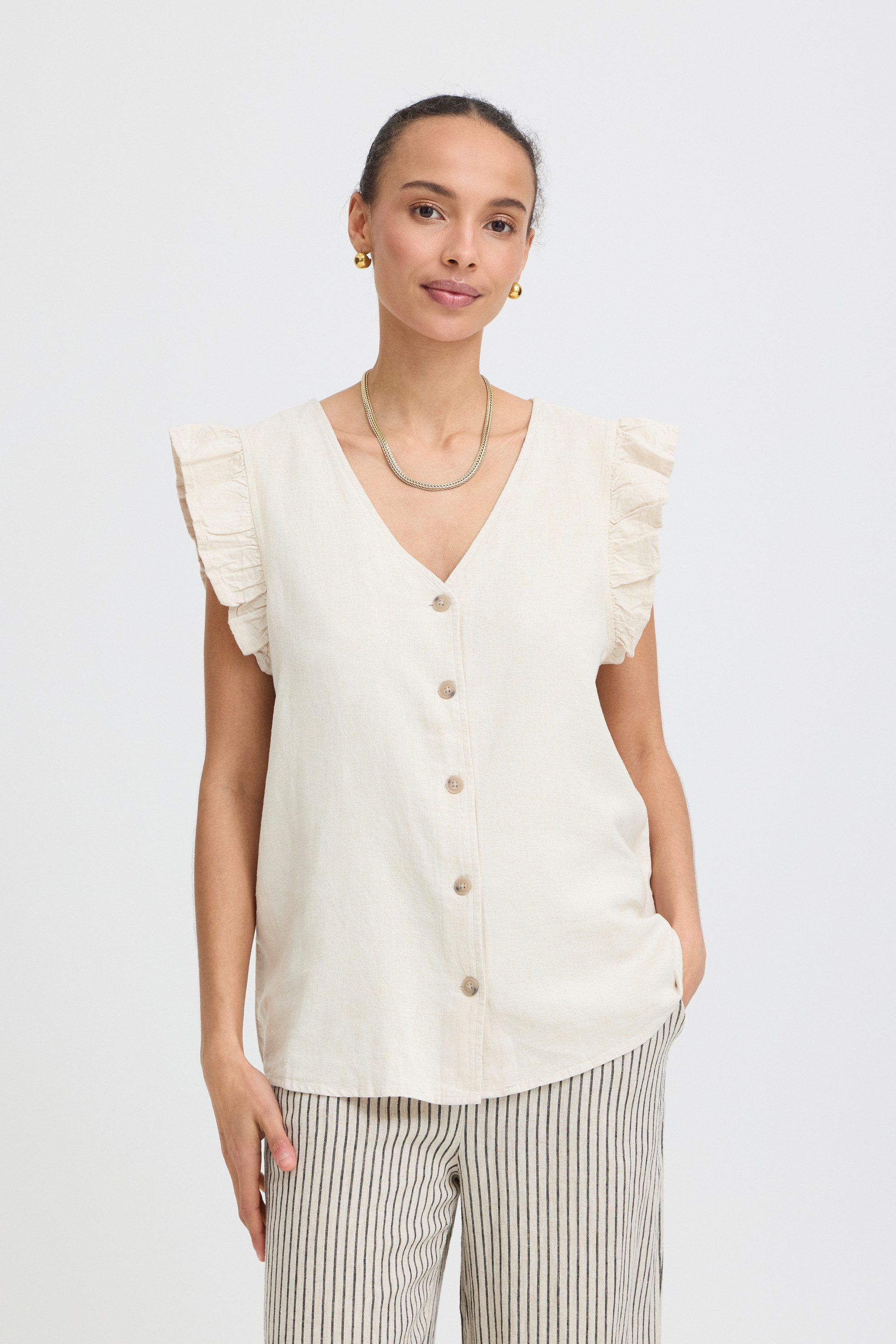 b.young Kurzarmhemd Kurzarm-Bluse BYFALAKKA