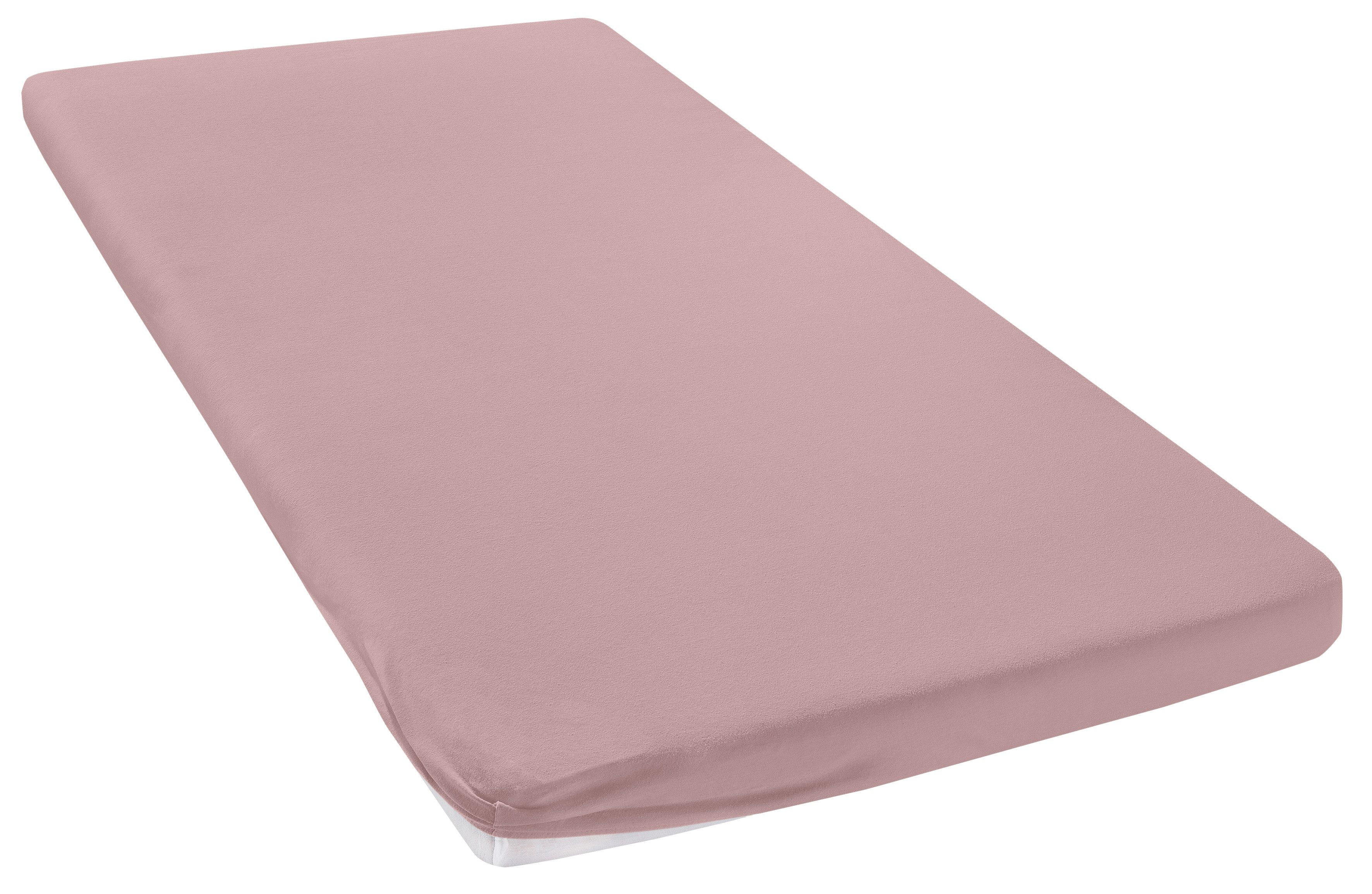 OTTO home Spannbettlaken Topper Basic, in Gr. 90x200, 140x200 oder 180x200 cm, Baumwoll-Jersey, Gummizug: rundum, (1 Stück), Baumwolle, Matratzen bis 8 cm Höhe, Bettlaken, Spannbetttuch, Laken
