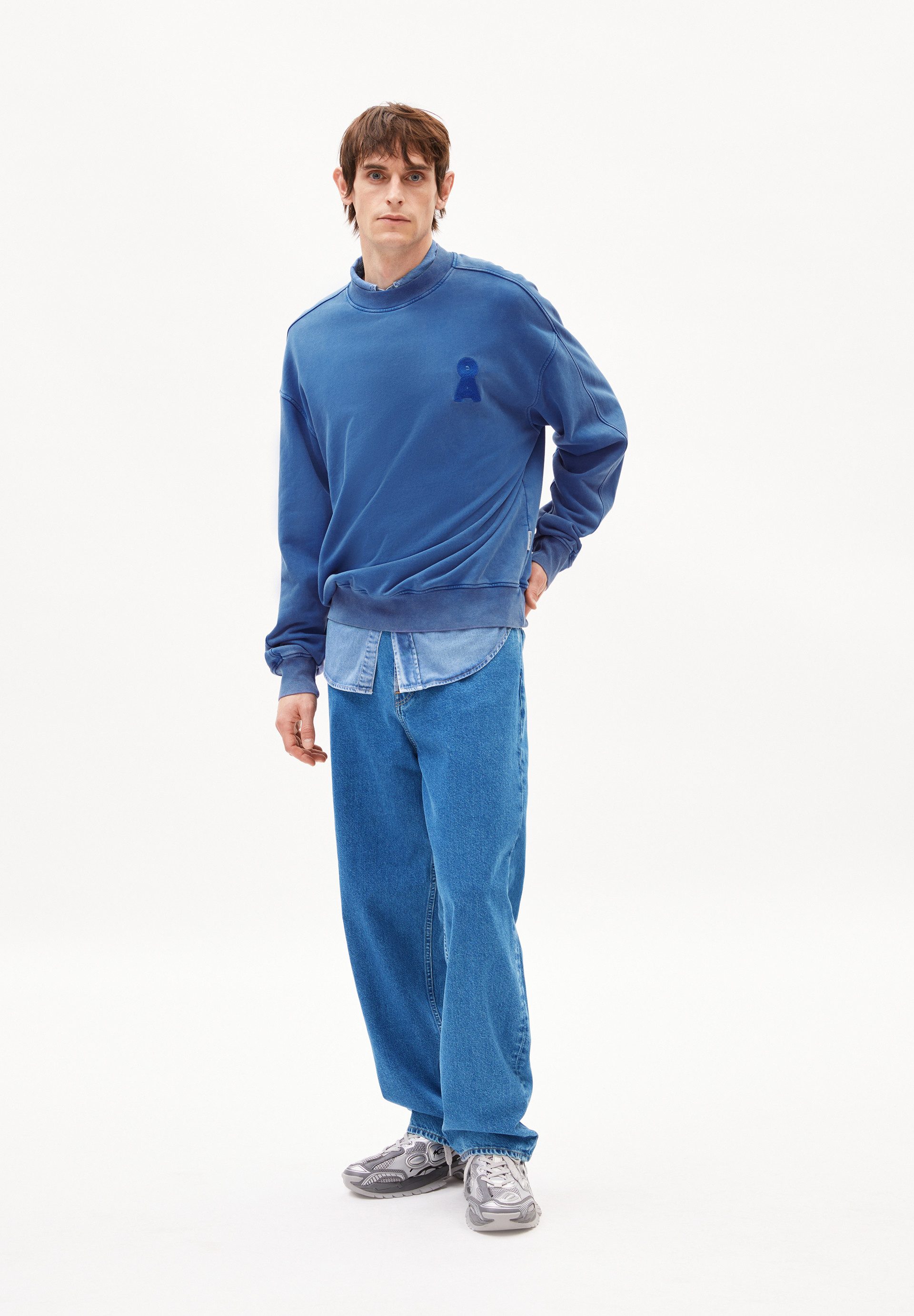 Armedangels Sweatshirt EMAAL CREWNECK GMT DYE Relaxed Fit