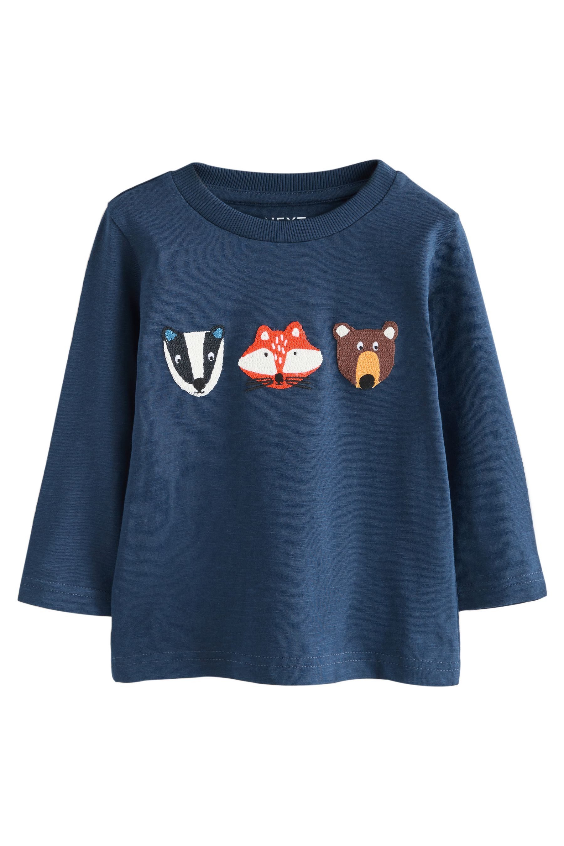 Next Langarmshirt Langärmeliges Shirt mit Applikation günstig online kaufen