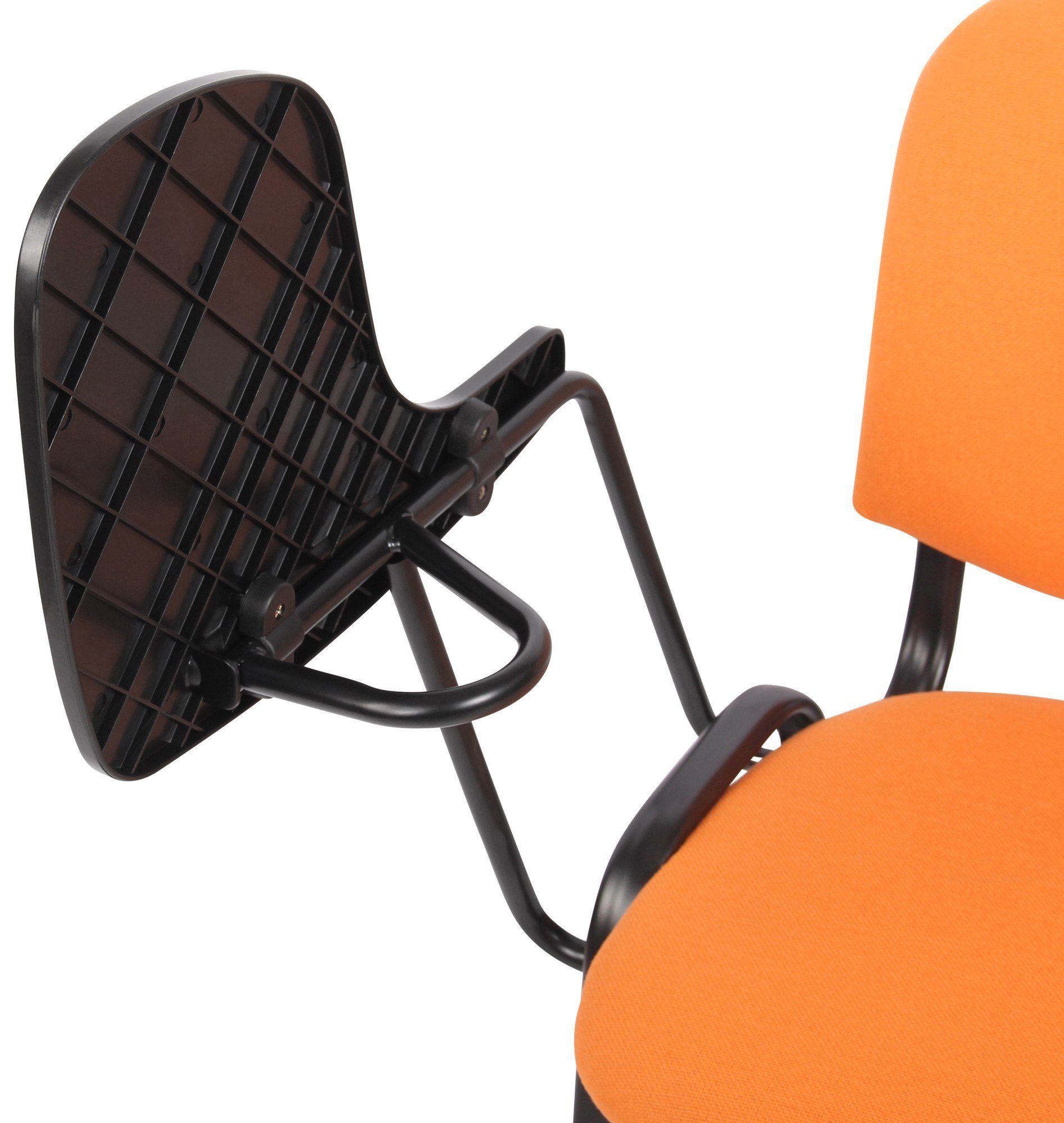 CLP Besucherstuhl Ken Stoff, Klapptisch & gepolsterte Sitzfläche