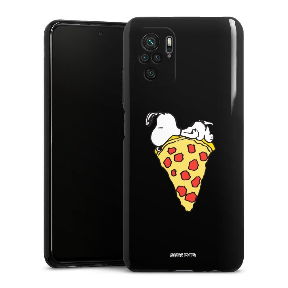 DeinDesign Handyhülle Peanuts Pizza Snoopy Snoopy Pizza, Xiaomi Redmi Note 10 4G Silikon Hülle Bumper Case Handy Schutzhülle