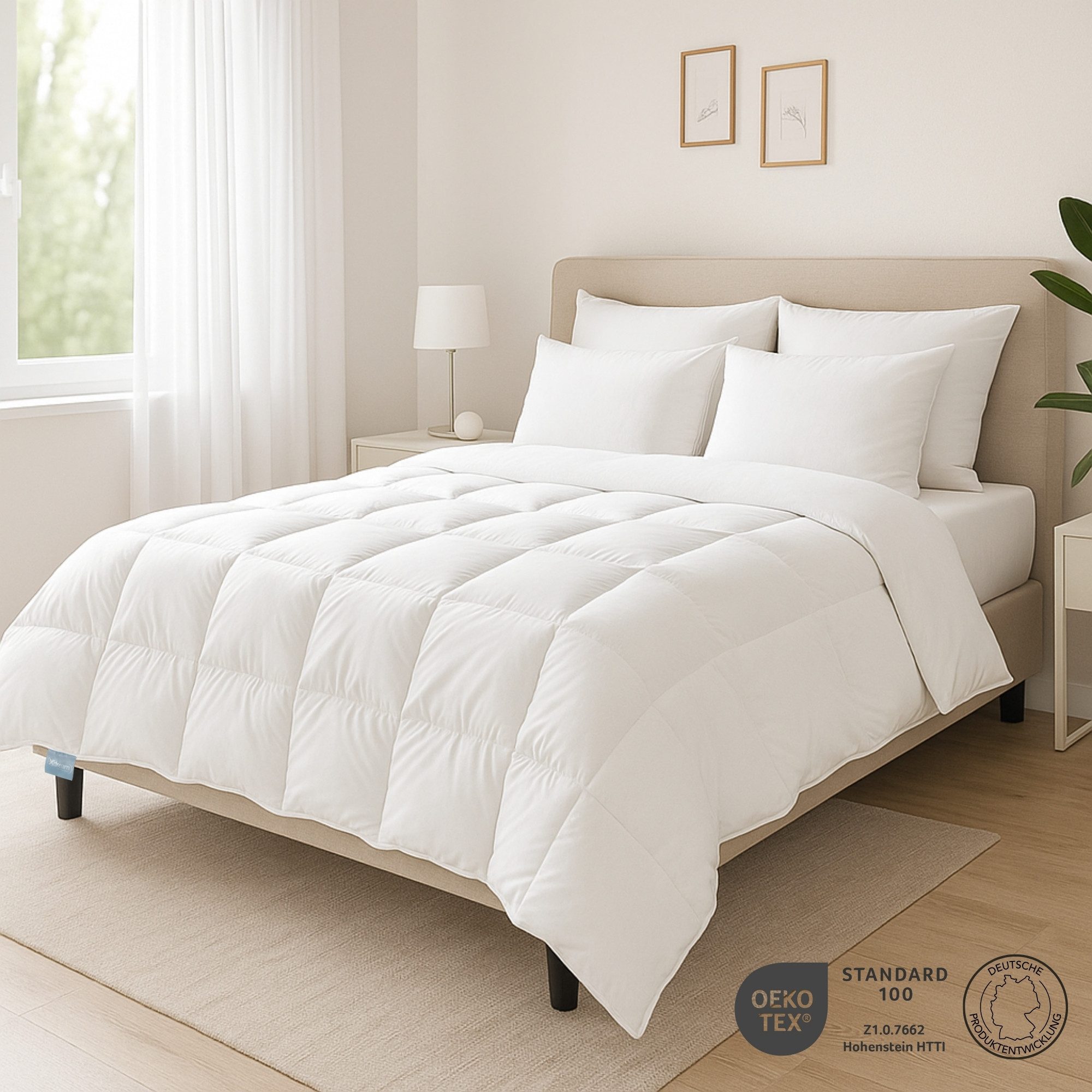 XDREAM Sommerbettdecke Daunendecke Nature, ultraleichte Kasettendecke, idea günstig online kaufen