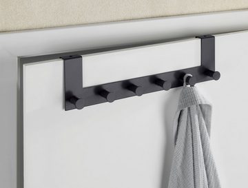 WENKO Hakenleiste Türgarderobe Celano, mit 6 Haken, für Türfalzstärken bis 2 cm