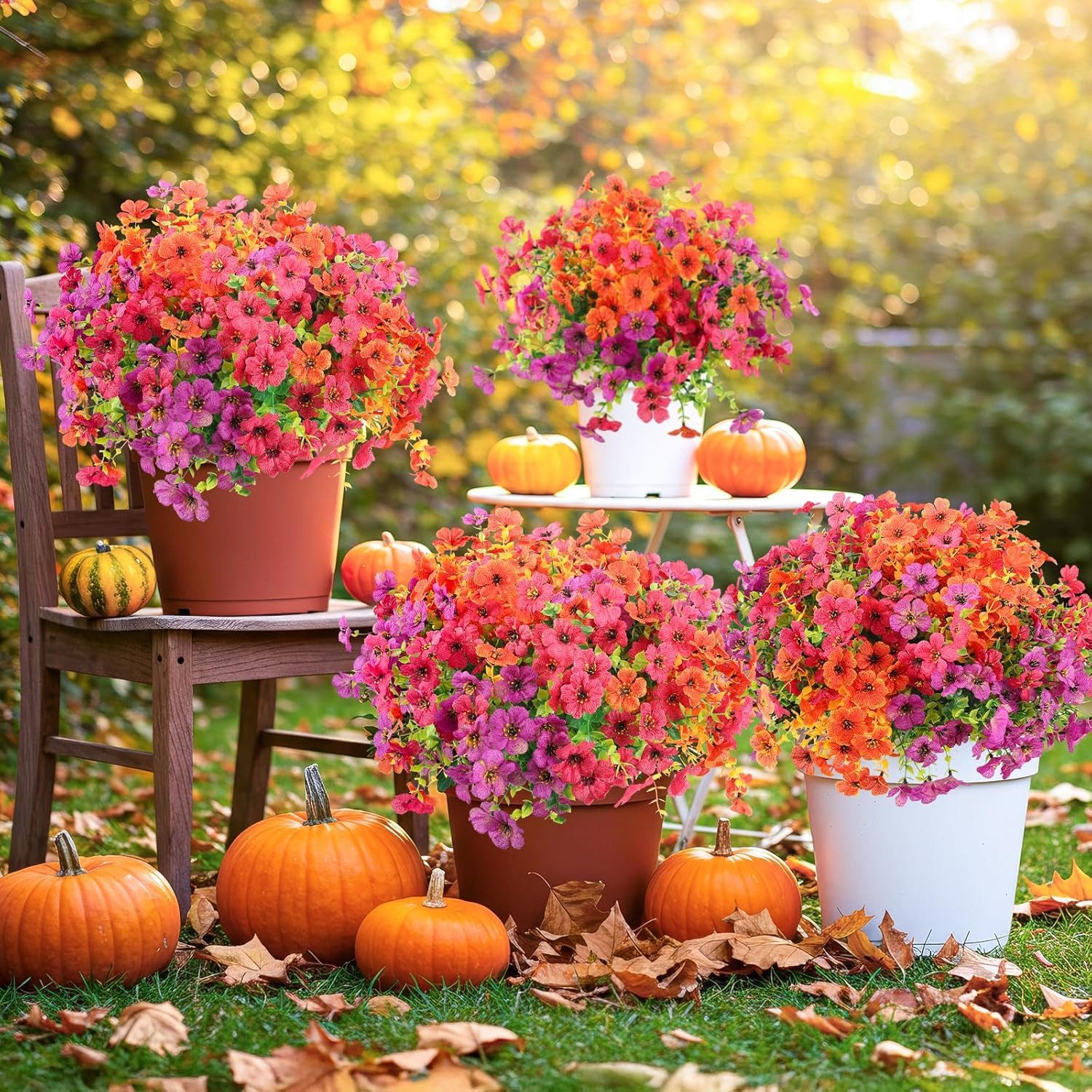 Kunstblumenstrauß 6 Bündel Künstliche Herbstblumen für Draußen Autumn, Coon günstig online kaufen
