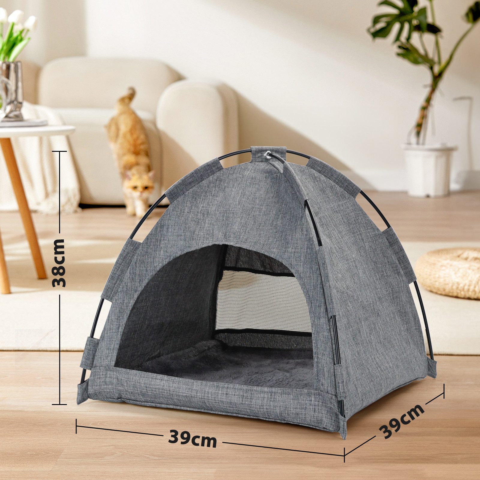 nobleza Tierbett Faltbares Katzenhaus, 2-in-1 Katzen und Hundebett