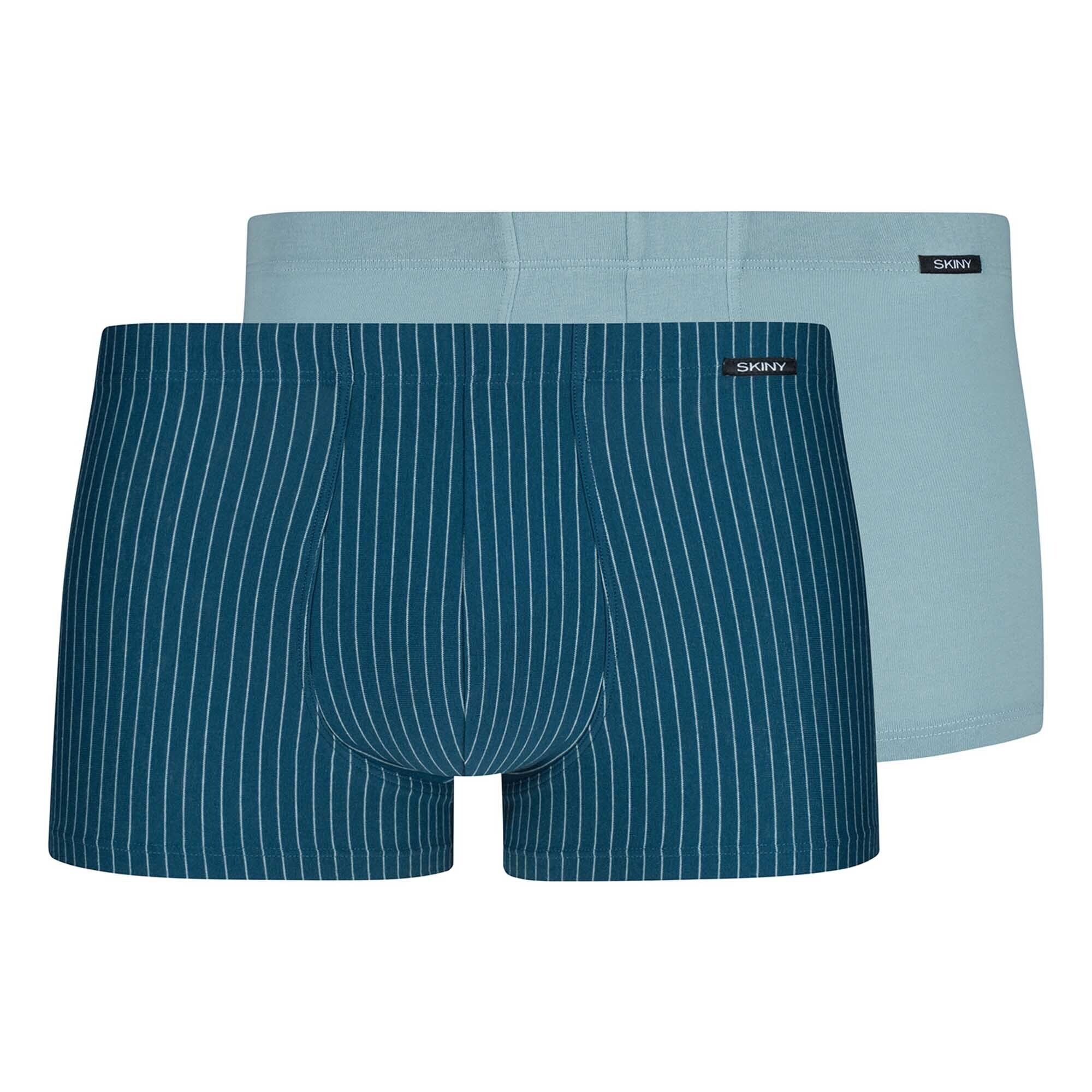 Skiny Boxer Herren Boxer Shorts, 2er Pack - Pants, Shorts Hellblau/Blau