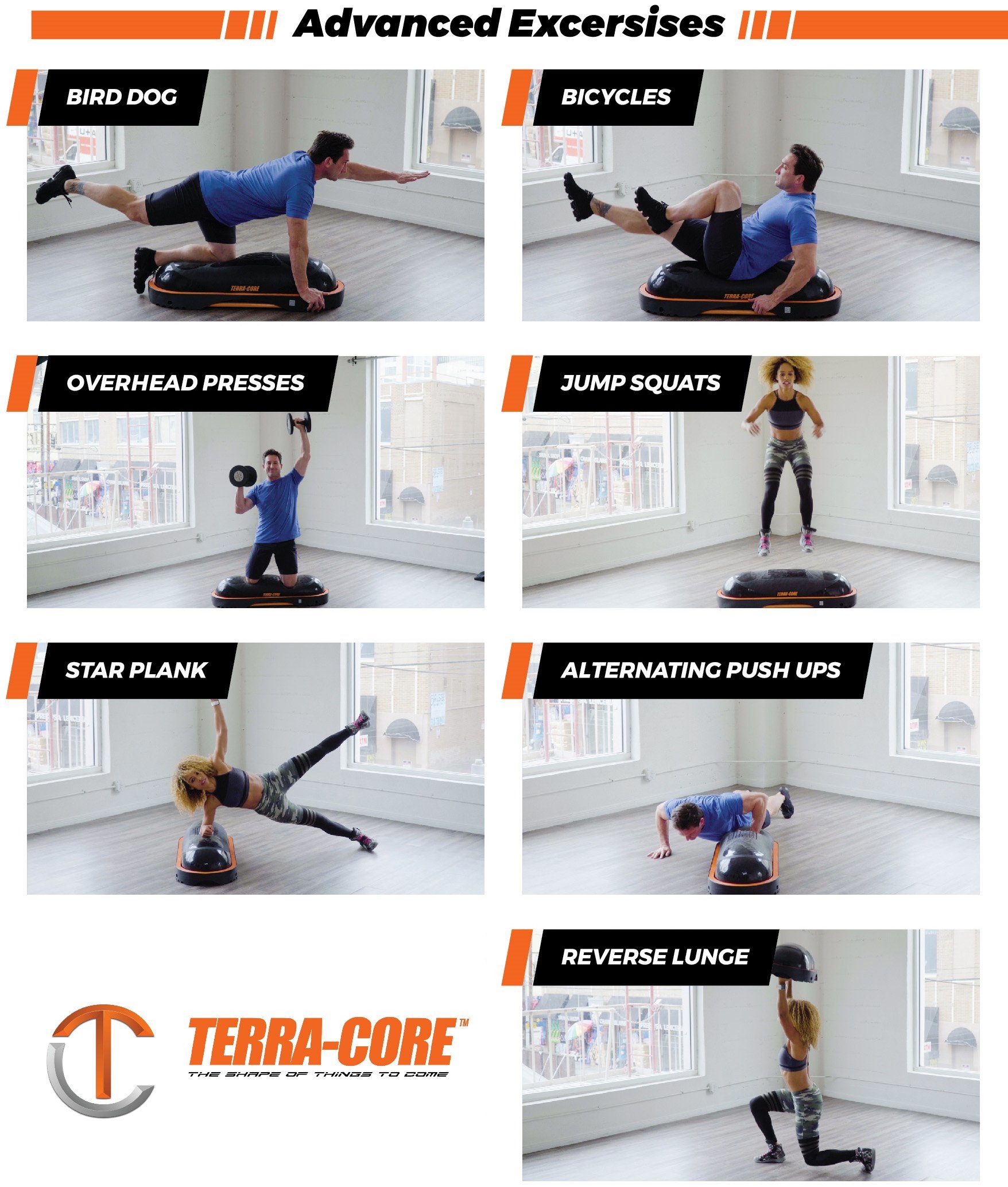 Balancetrainer Stepp Terra Universelle Core, Workout Core Bench, Terra und Balance Board