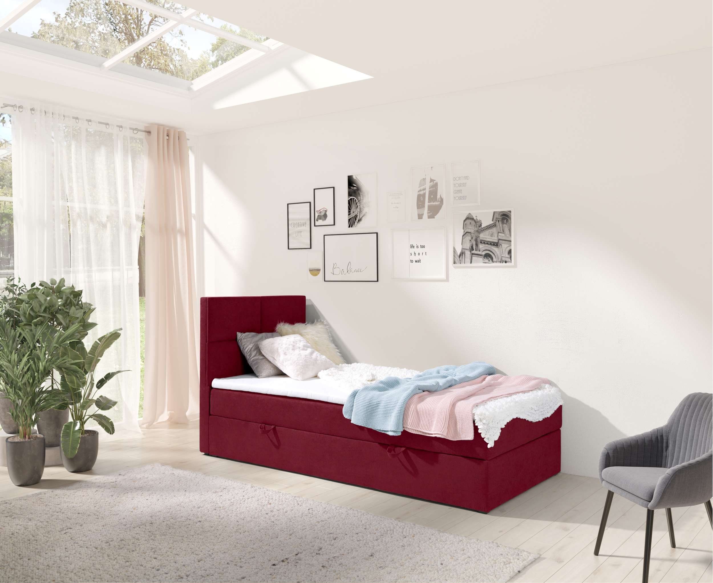 99rooms Boxspringbett Larni (Schlafzimmerbett, Bett), 70/80/90/100 günstig online kaufen