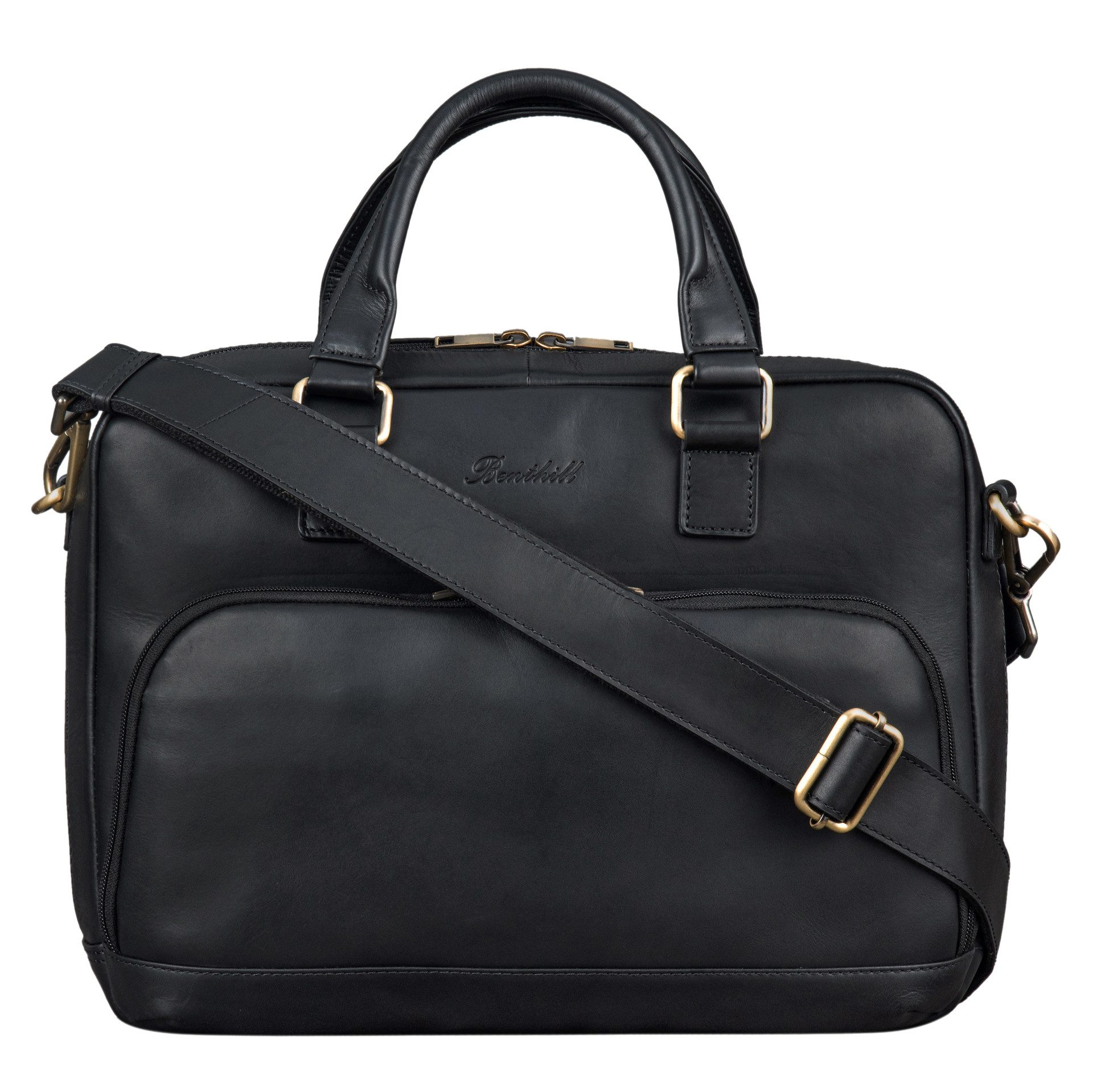 Benthill Aktentasche Echt Leder Laptoptasche Notebooktasche Umhängetasche L günstig online kaufen