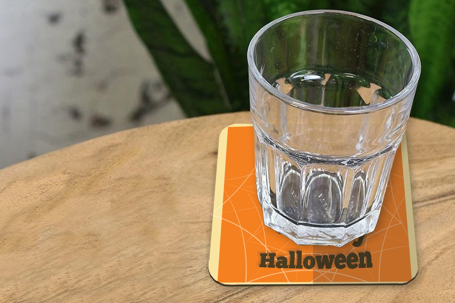 MuchoWow Glasuntersetzer Happy Halloween" mit für Glasuntersetzer, Tischuntersetzer, Zubehör Korkuntersetzer, Spinnen, Untersetzer, großäugigen Tasse Gläser, 6-tlg