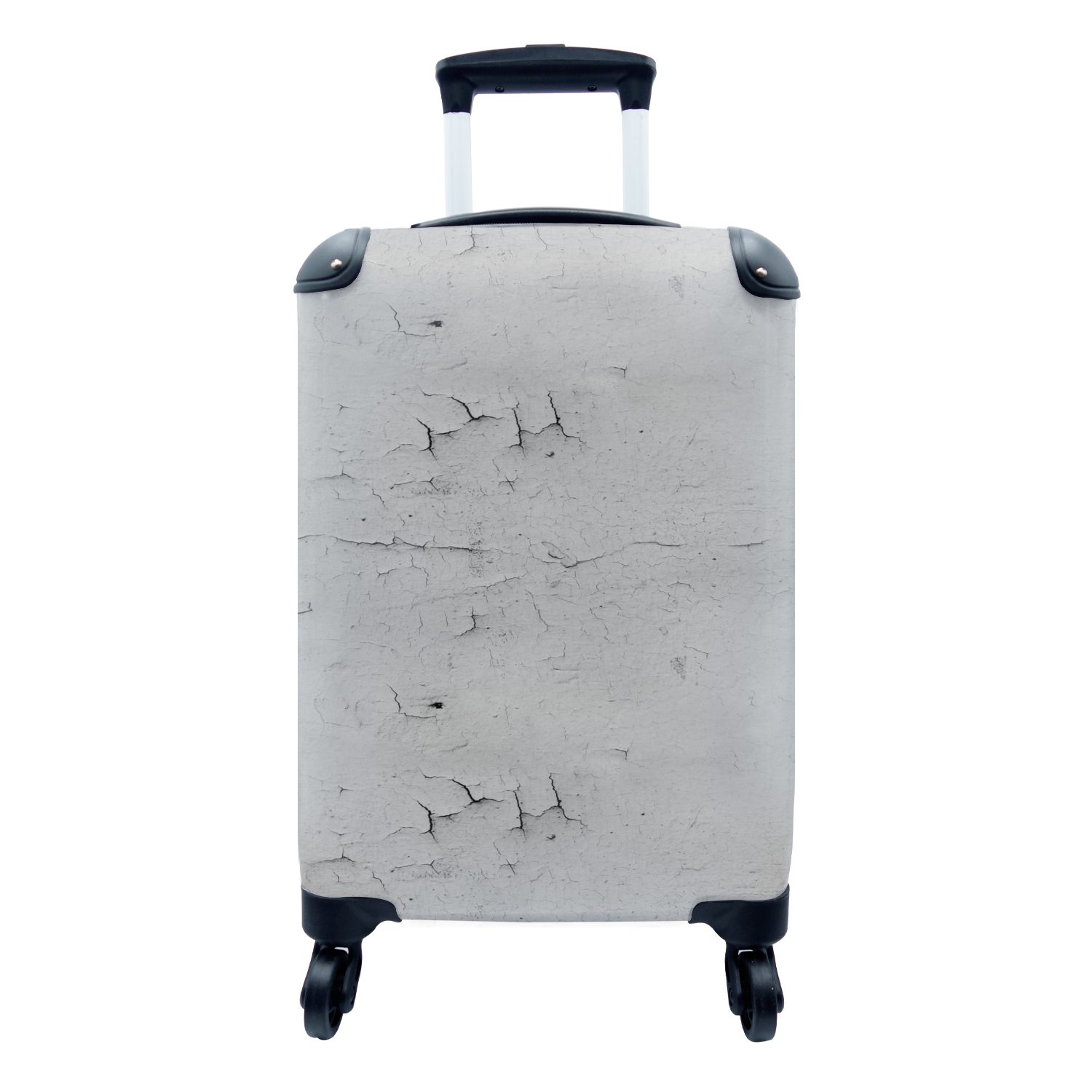 MuchoWow Handgepäckkoffer Beton - Vintage - Muster, 4 Rollen, Reisetasche mit rollen, Handgepäck für Ferien, Trolley, Reisekoffer