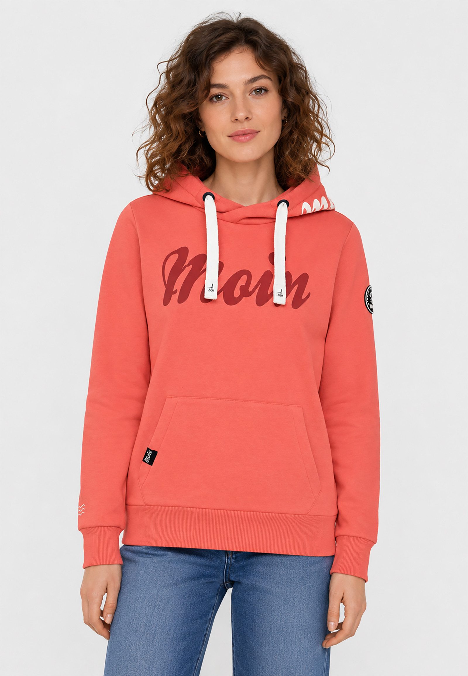 Eight2Nine Hoodie Moin Schriftzug Frontprint Kapuze für Damen (1-tlg) D10606BA02_Hoodie