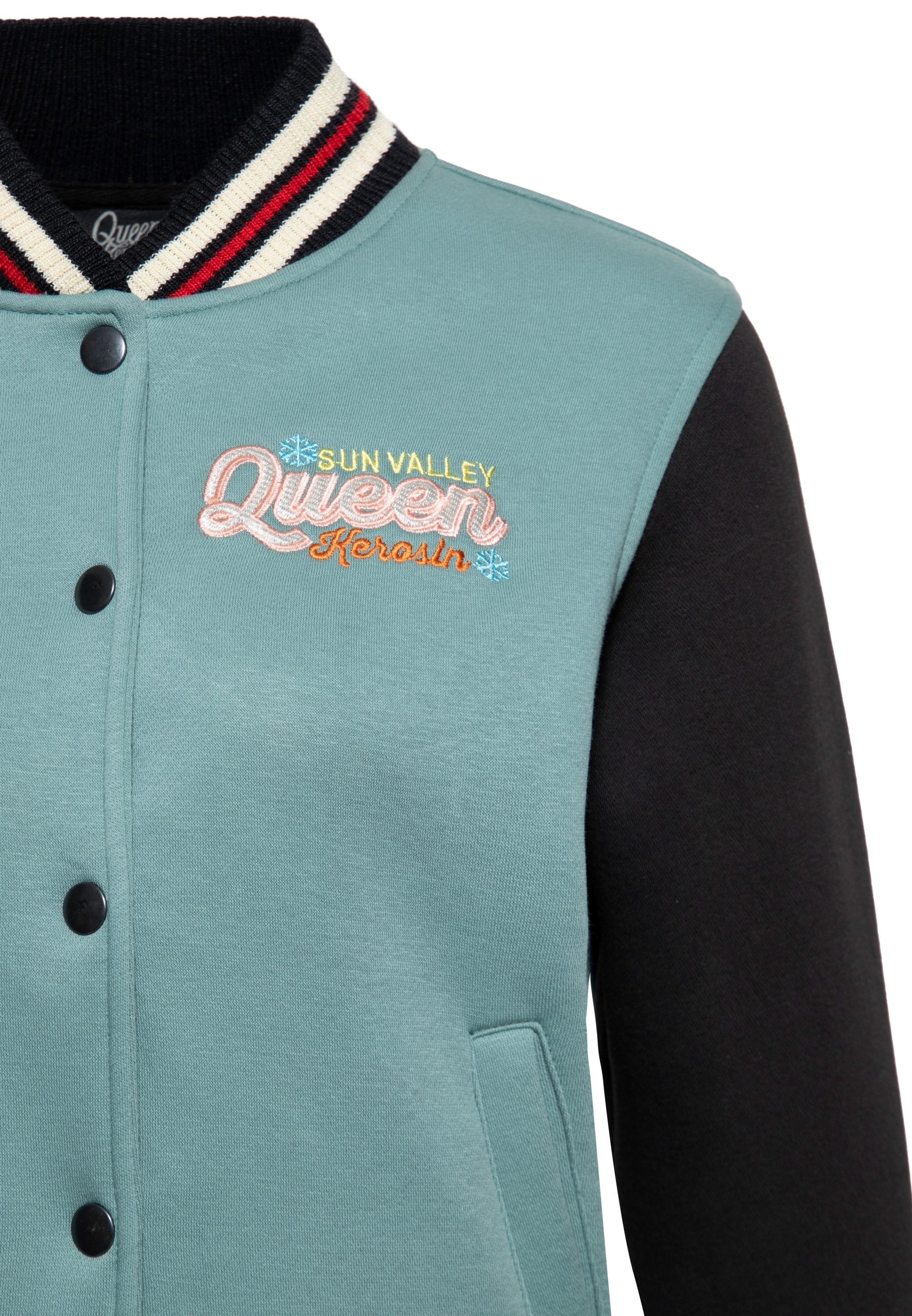 QueenKerosin Collegejacke Sun Valley (1-St) mit Rückenstickerei