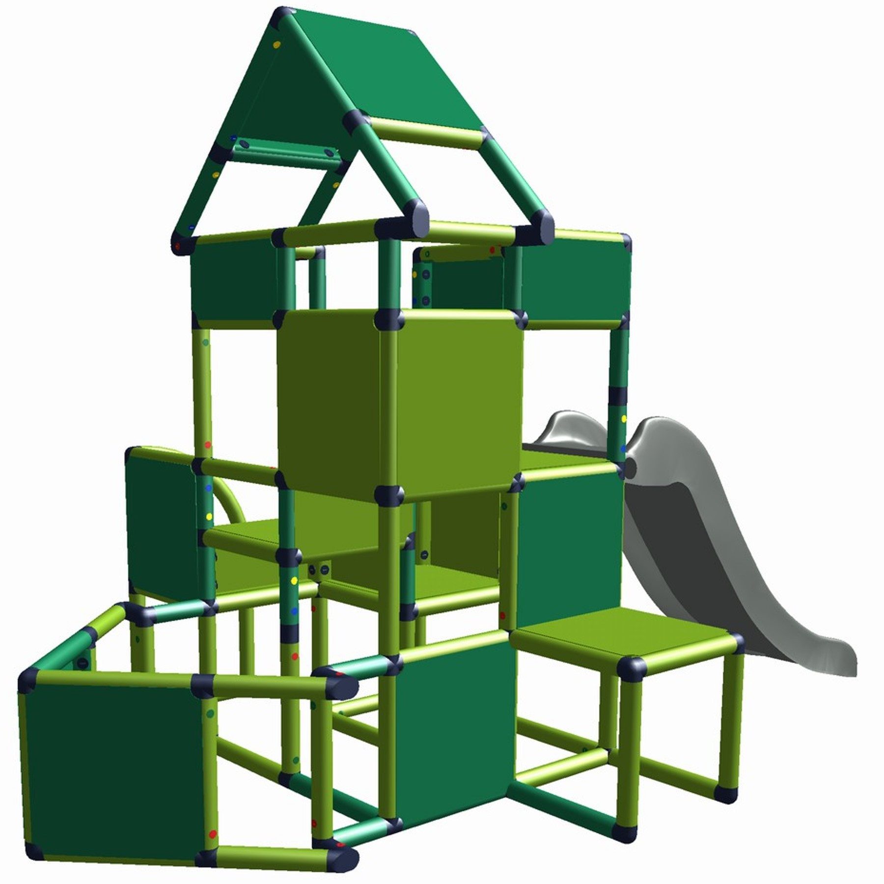 move and stic LISA großer Turm mit Rutsche Konstruktions-Spielset, In- und Outdoor