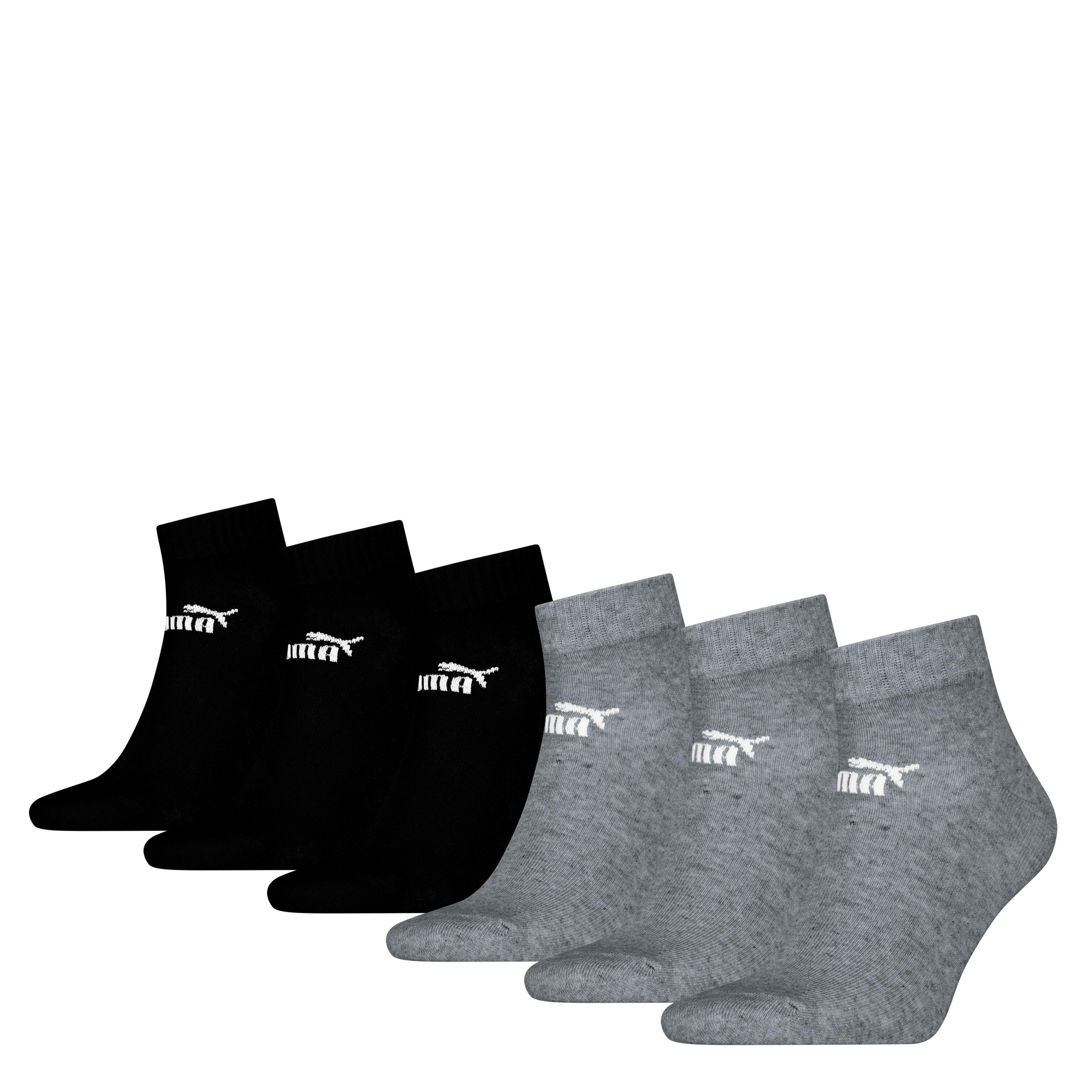 Sportsocken PUMA Unisex Elements Quarter Socken knöchelhoch 6er Pack