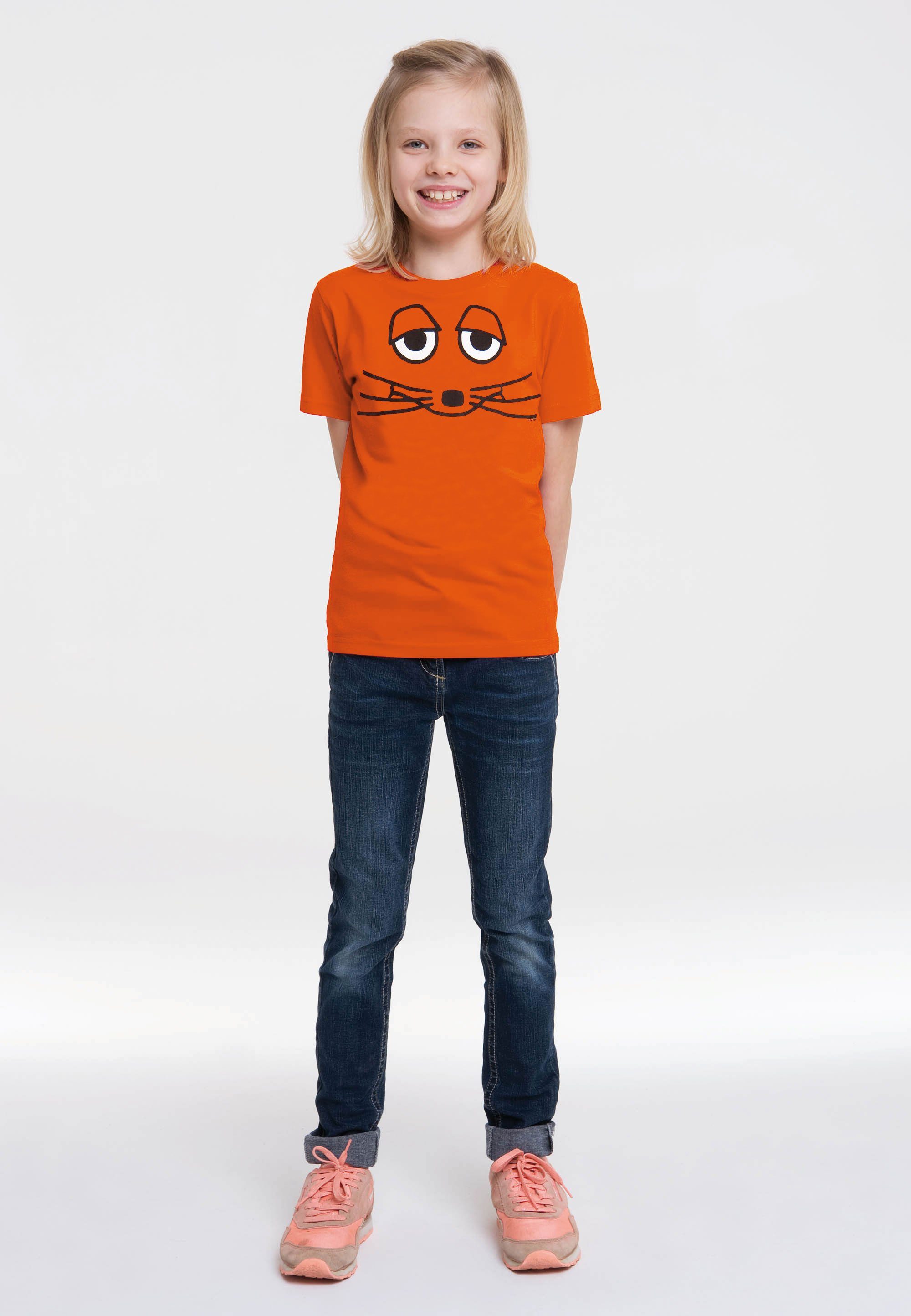 LOGOSHIRT T-Shirt Die Maus - Gesicht mit coolem Print