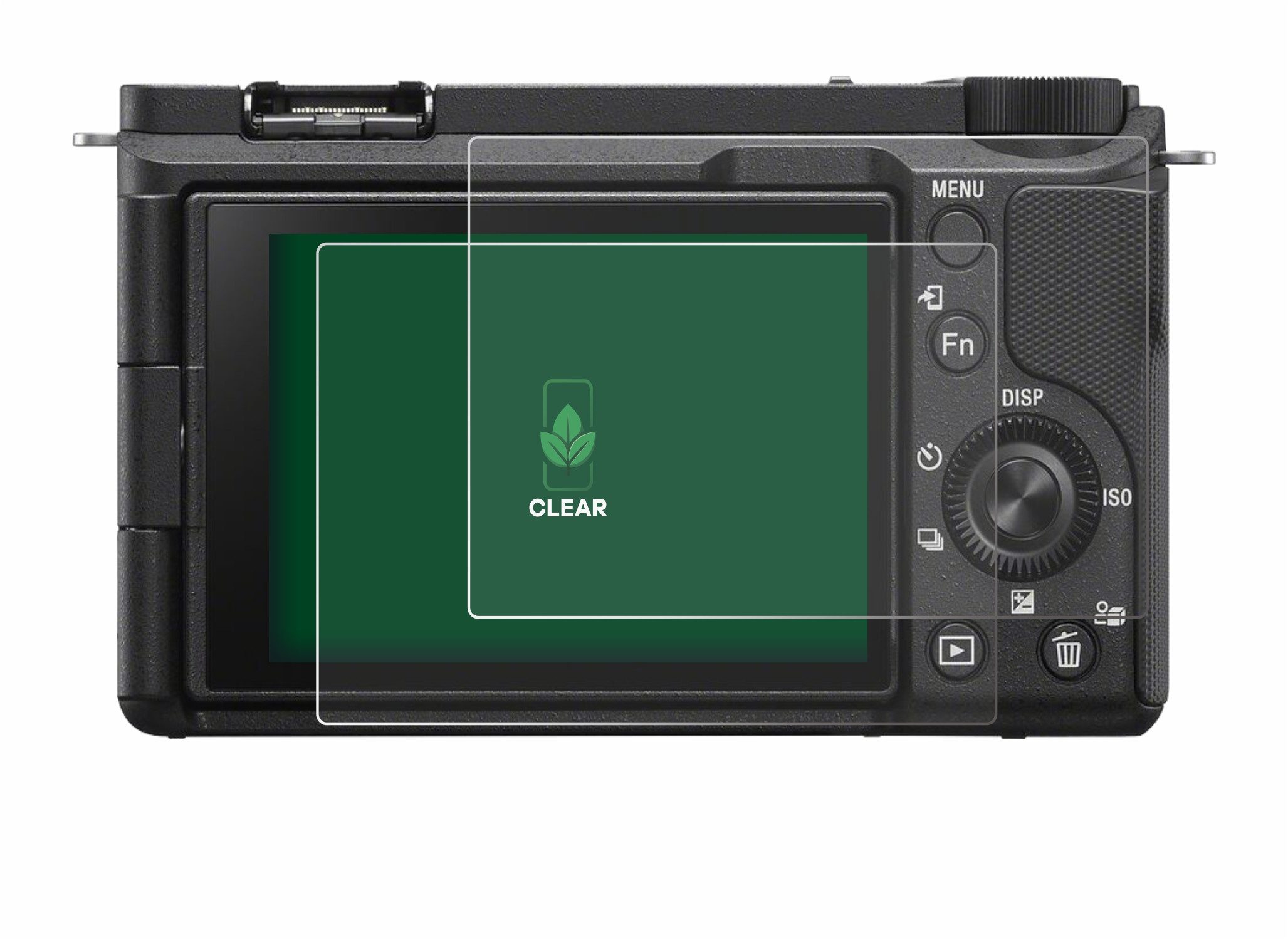 ScreenLeaf Displayschutzfolie Schutzfolie für Sony Alpha ZV-E10 II, 2 Stück, Displayschutz Schutz Folie Klar Transparent
