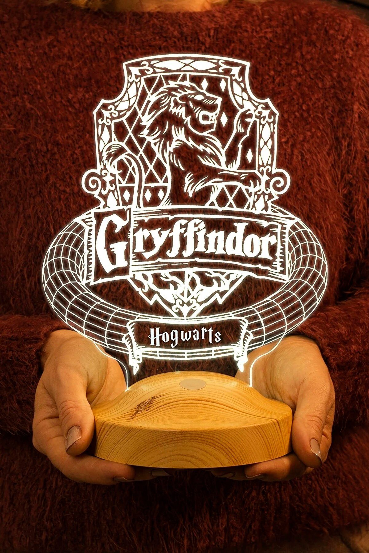 Geschenkelampe LED Nachttischlampe Gryffindor Hogwarts Harry günstig online kaufen